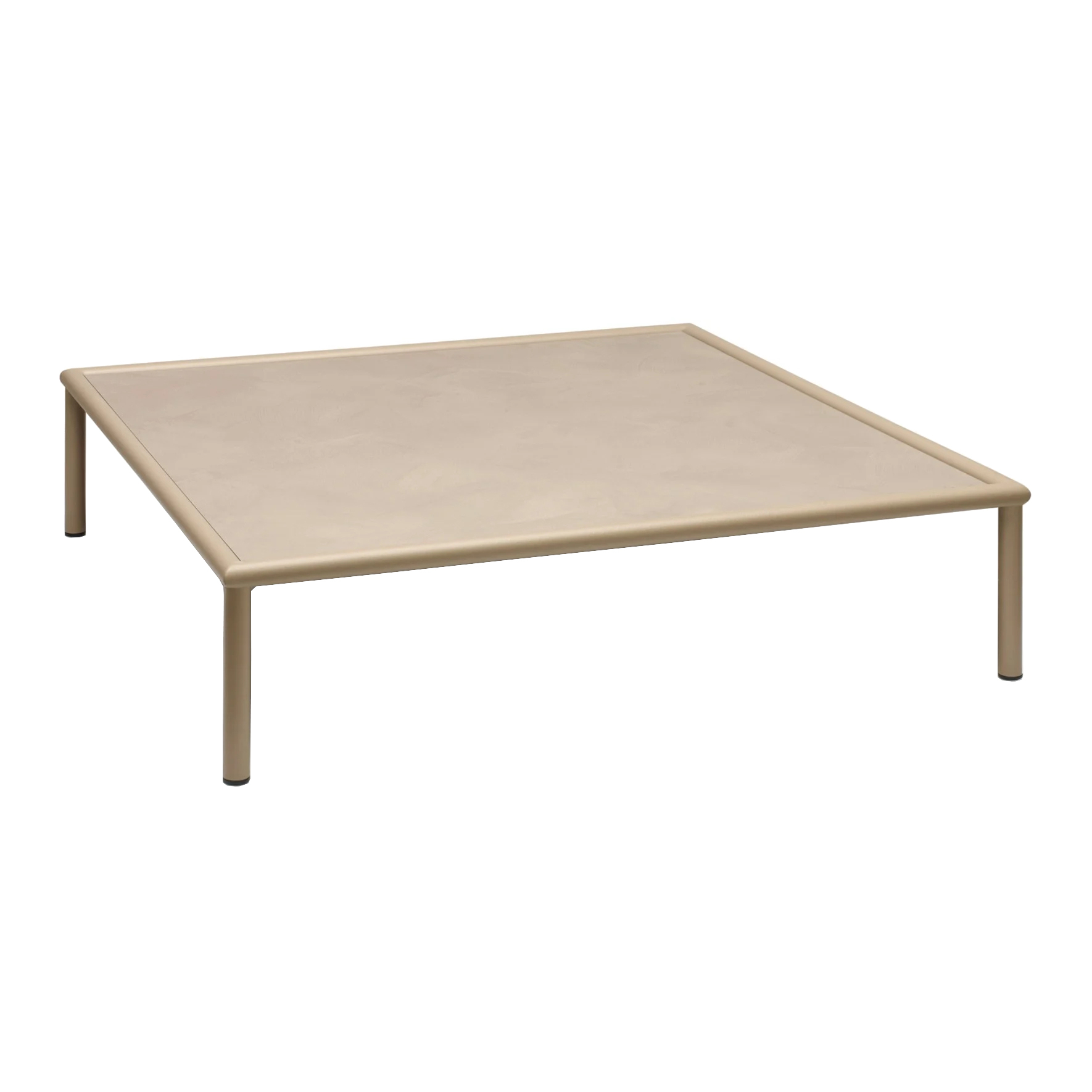 Square 33" steel coffee table with HPL top