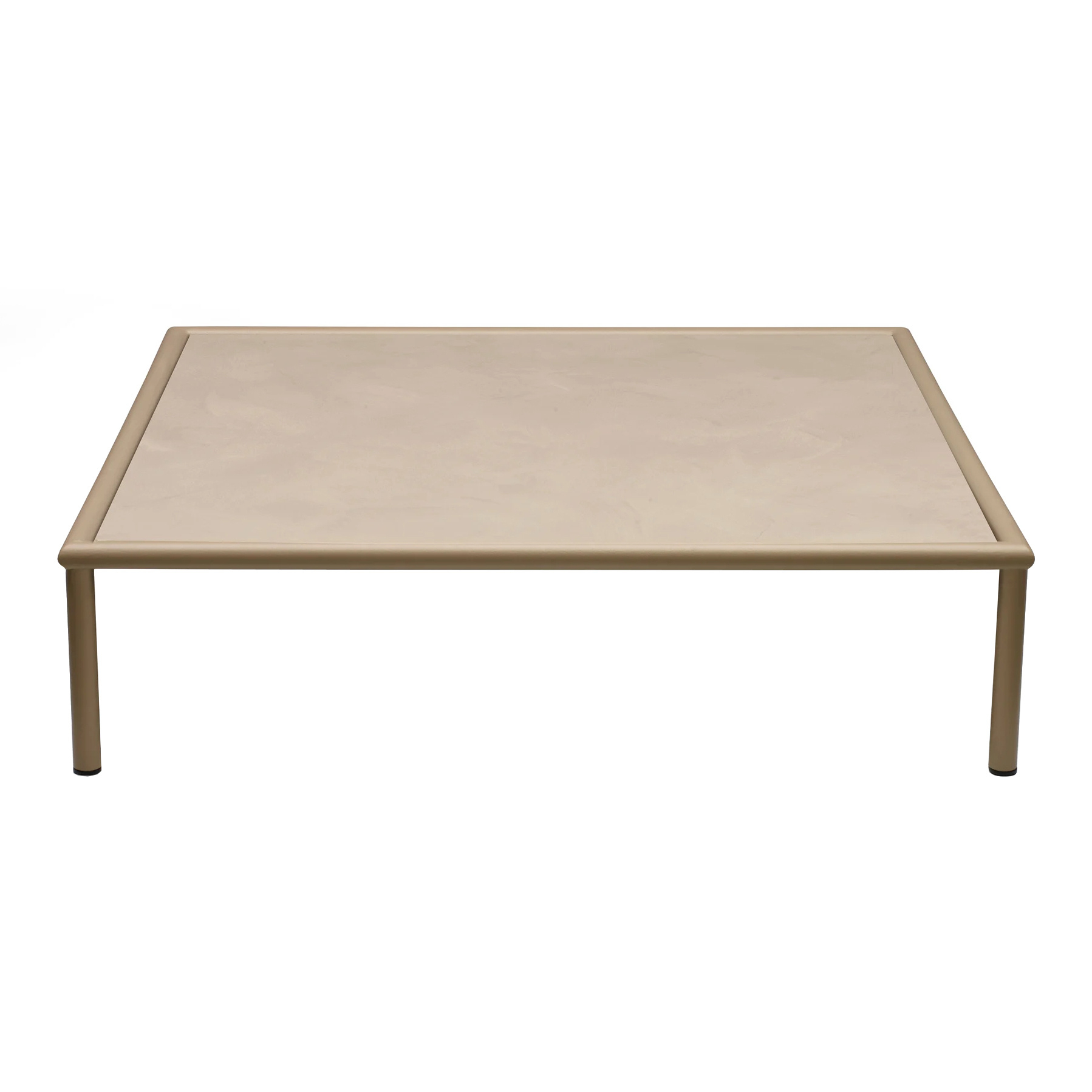 Mesa de centro cuadrada de 33" de acero con tablero de HPL FLAP 2718