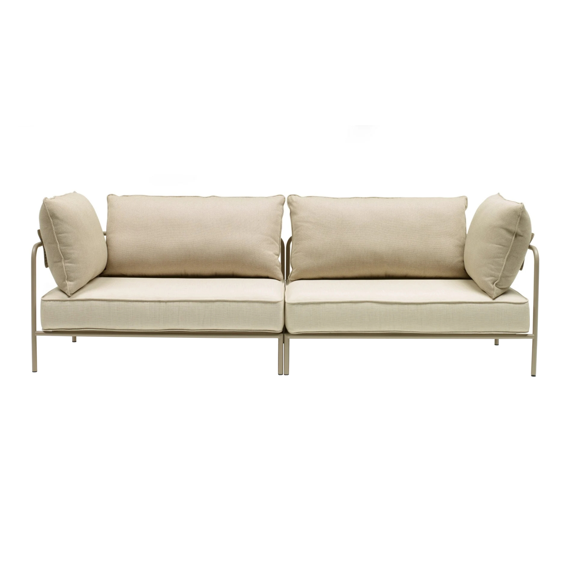 3-seater patio sofa with metal frame