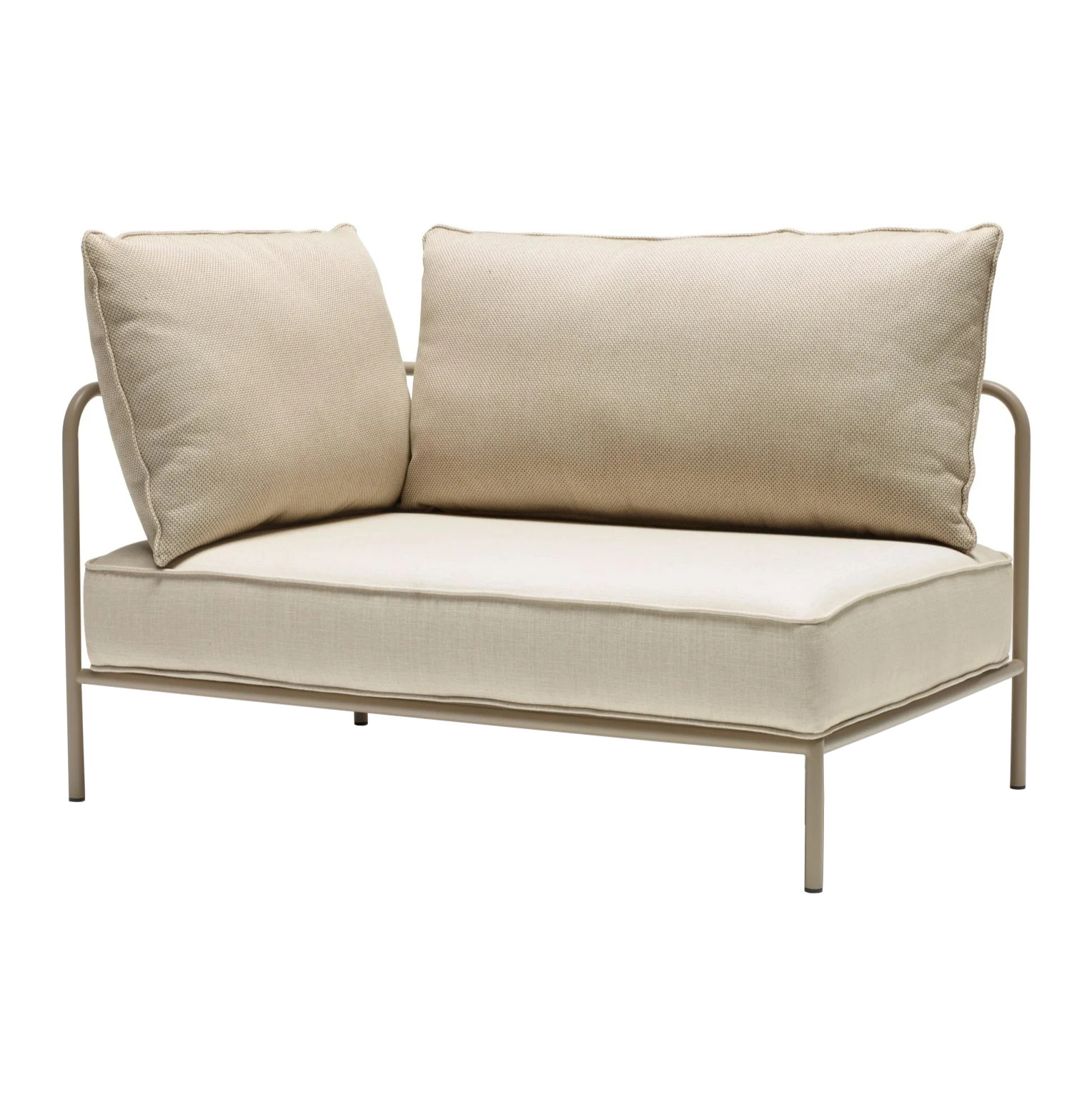 Modular 3-seater patio sofa with metal frame FLAP