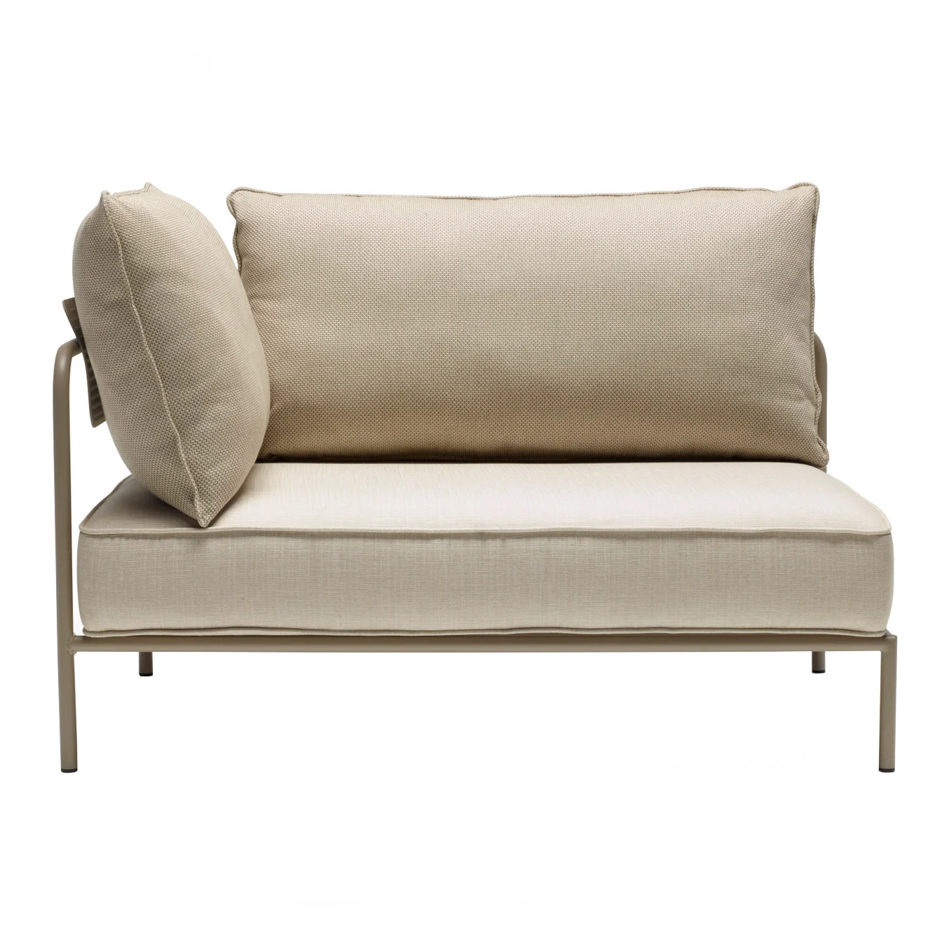 Modular 3-seater patio sofa with metal frame FLAP