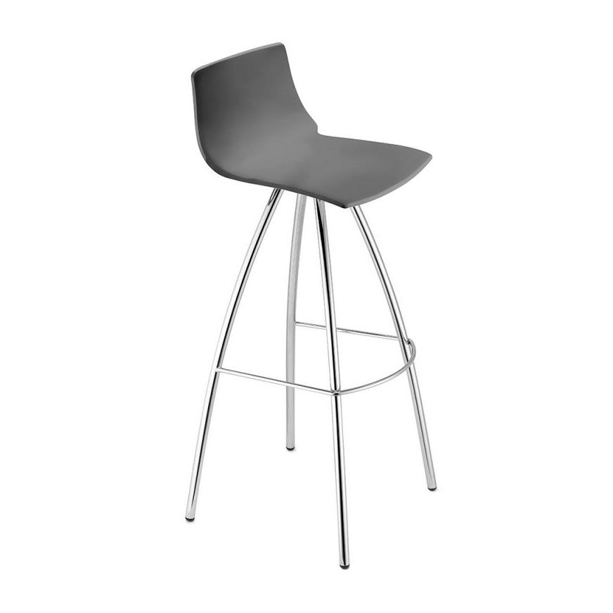 Technopolymer bar stool with steel trestle base H-2305 Day