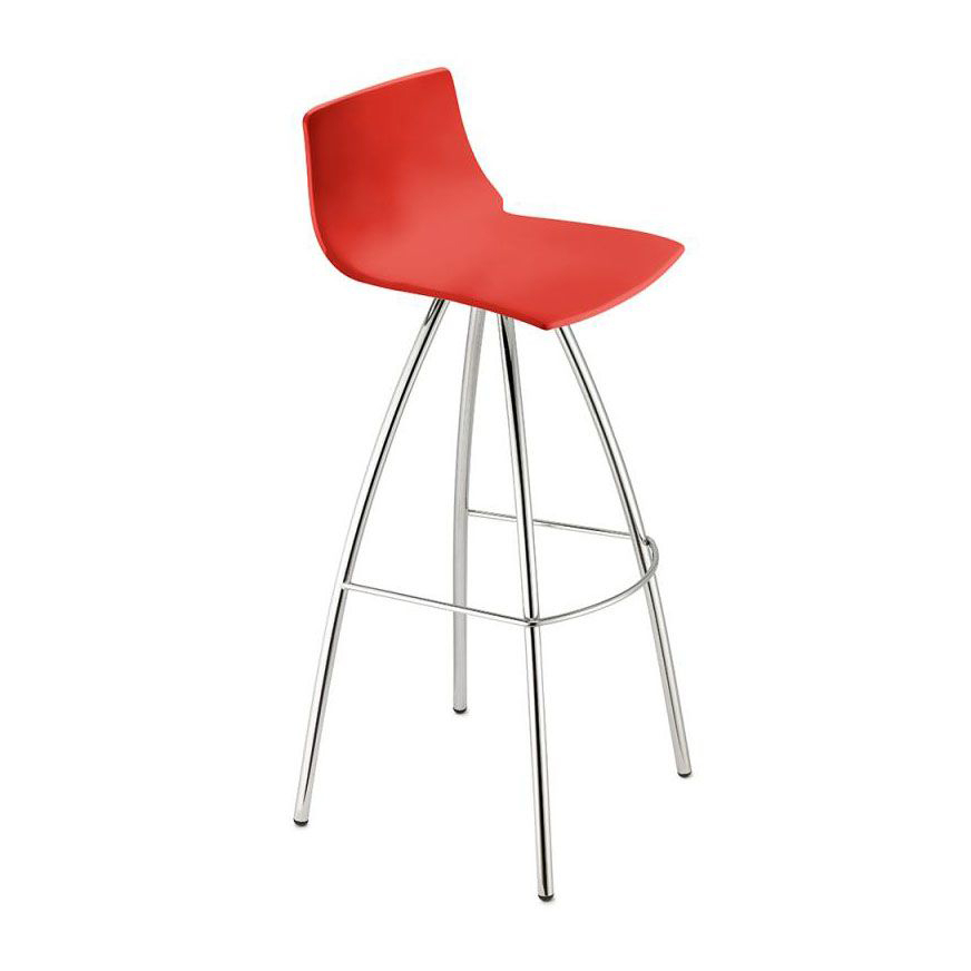 Technopolymer bar stool with steel trestle base H-2305 Day