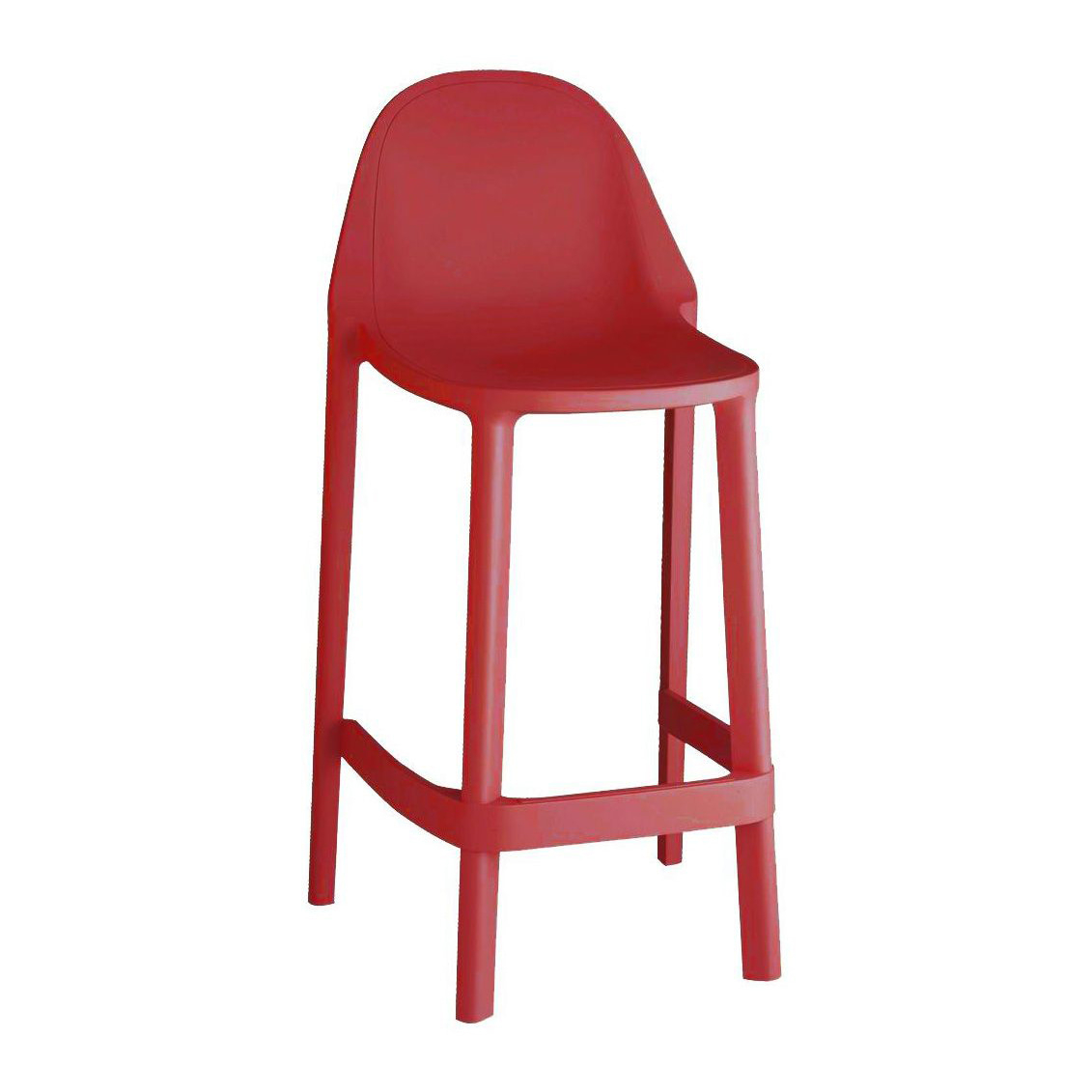 Taburete semi-bar de plástico apilable H-2338 PIU