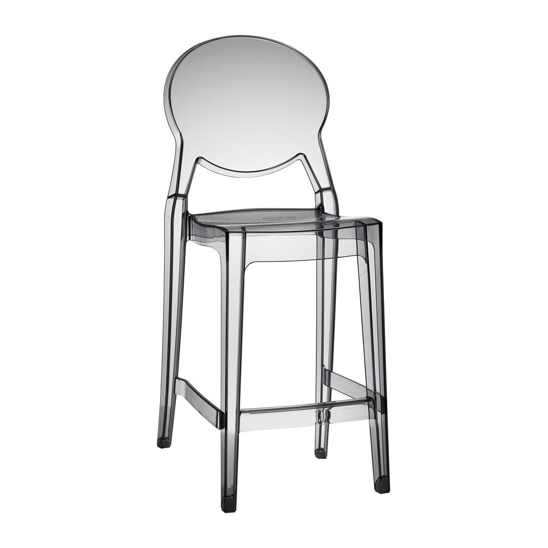 Taburete de bar de plástico transparente