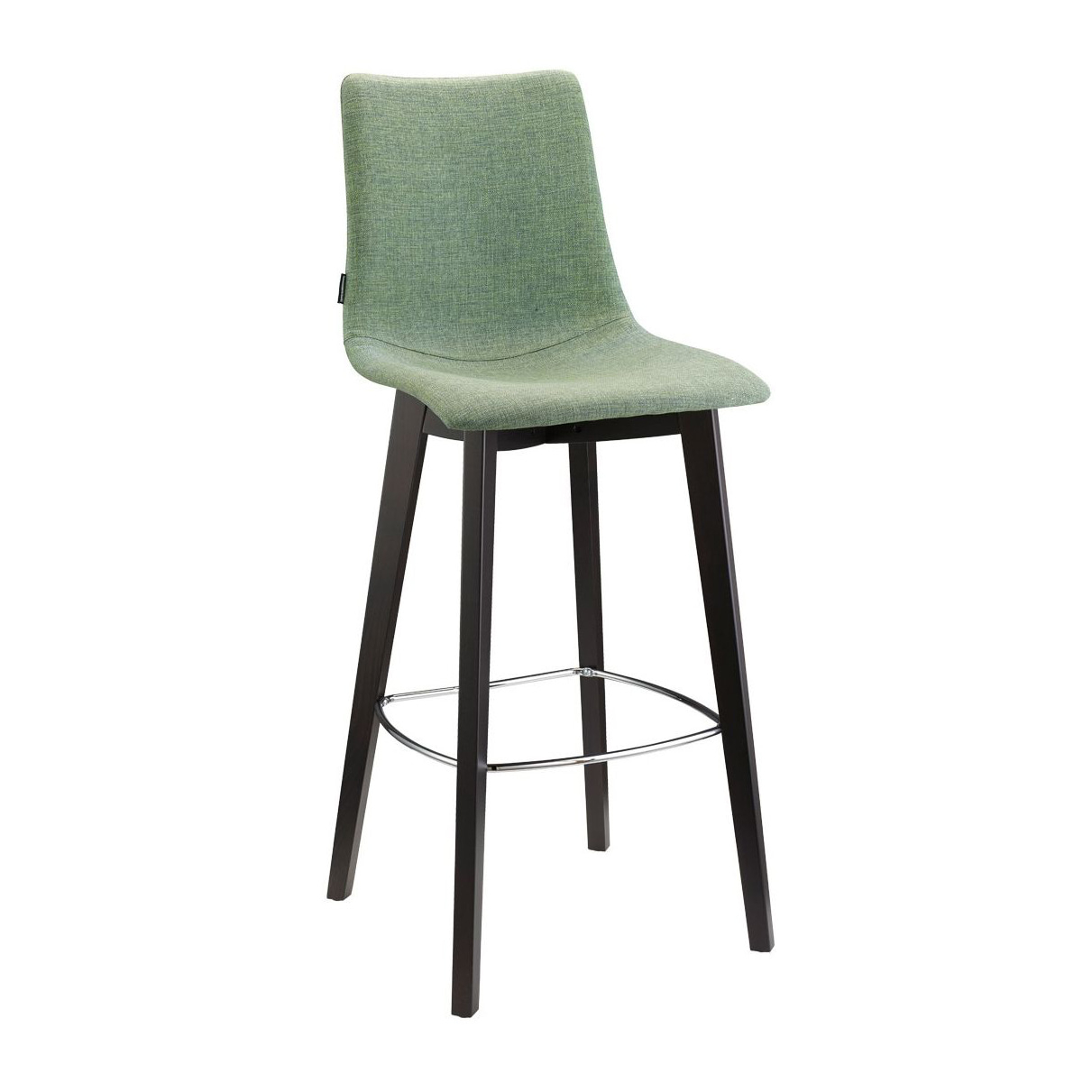 Wooden bar stool with padded seat and back H-2812 Natural Zebra Pop