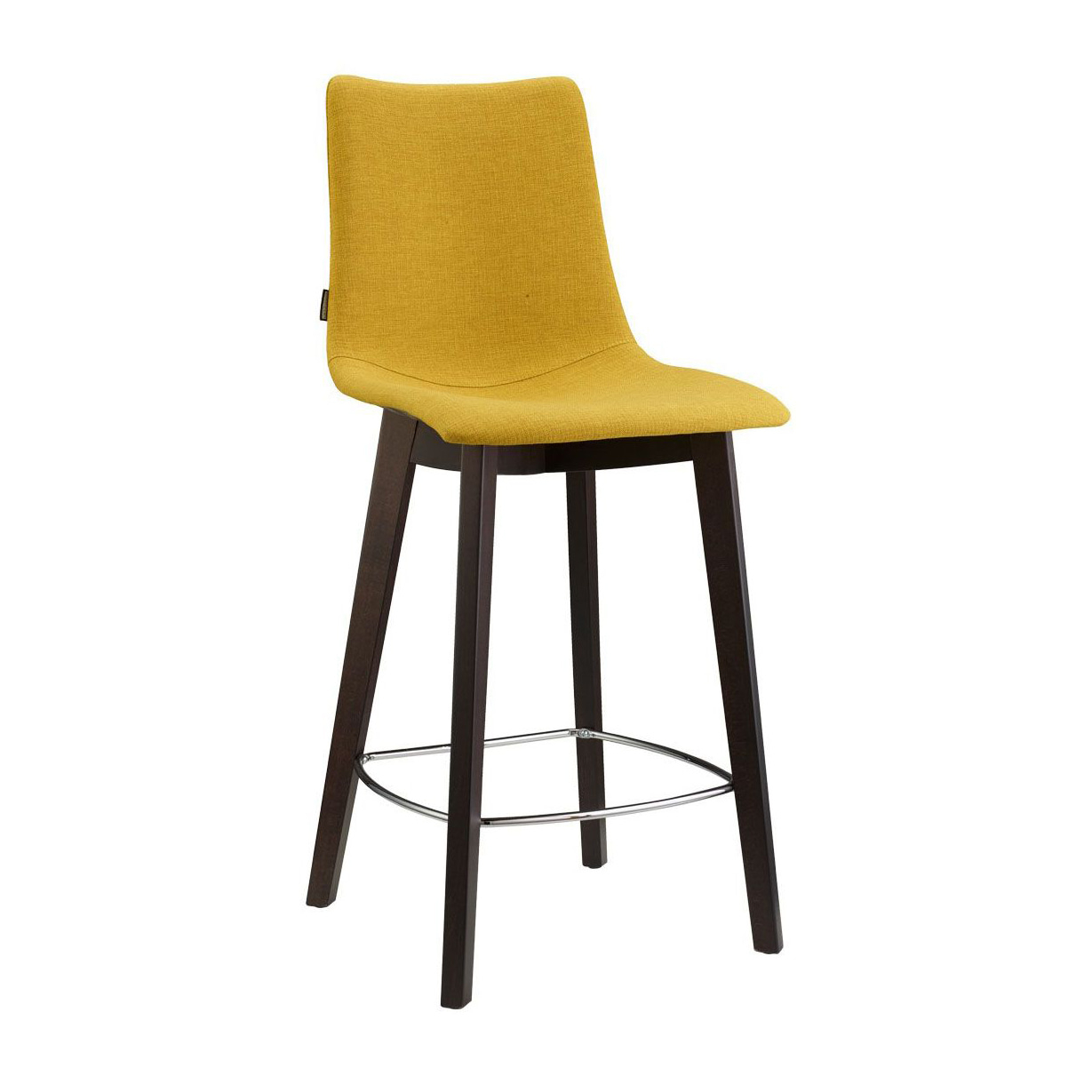 Wooden bar stool mini with padded seat and back H-2813 Natural Zebra Pop