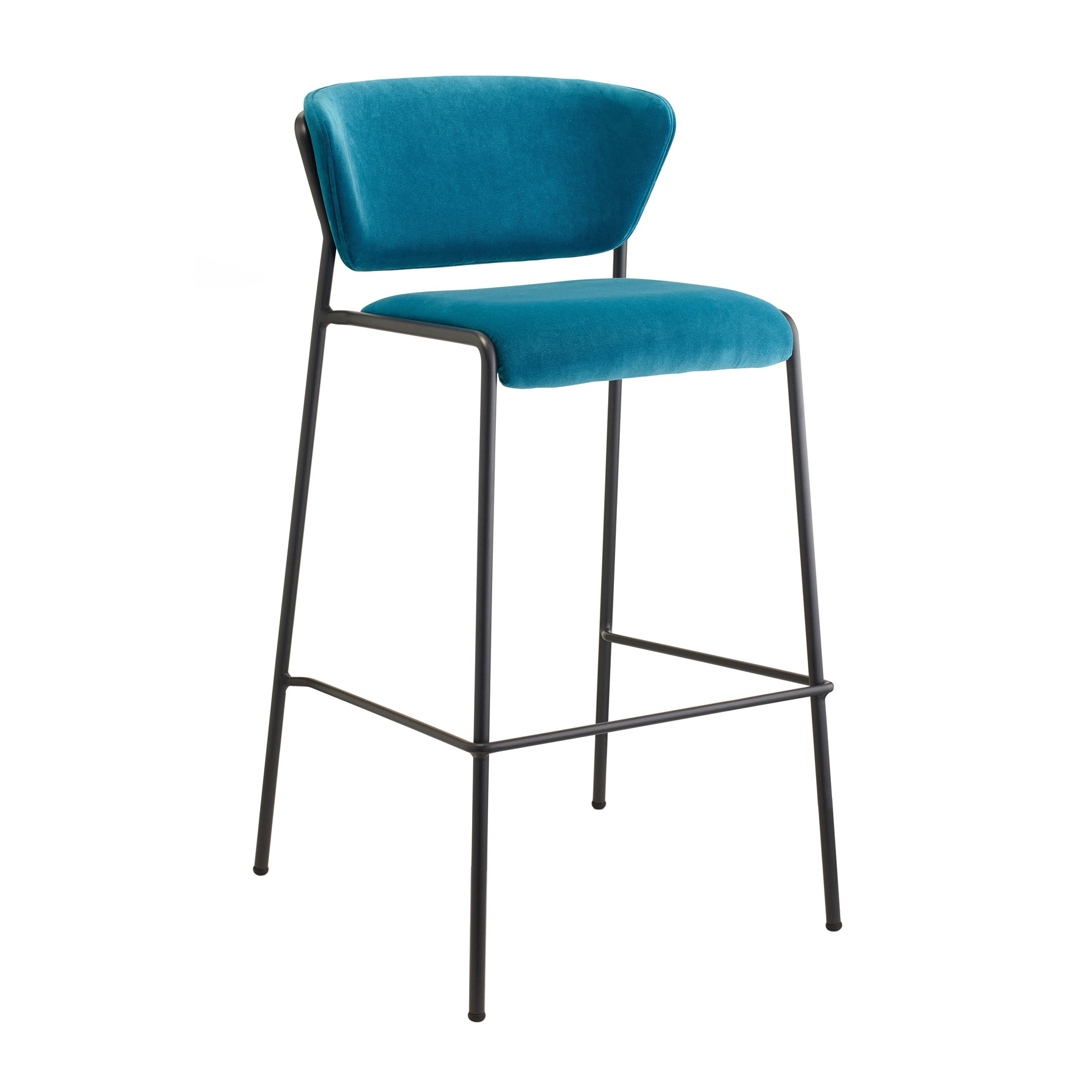 Upholstered bar stool mini with metal frame