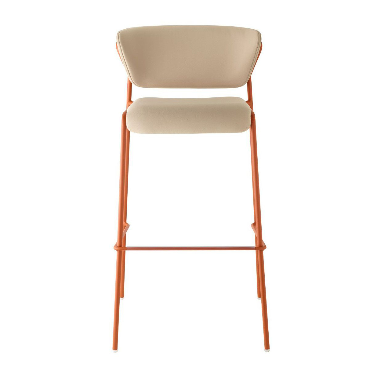 Upholstered fabric bar stool in steel for outdoor use H-2862 Lisa Waterproof
