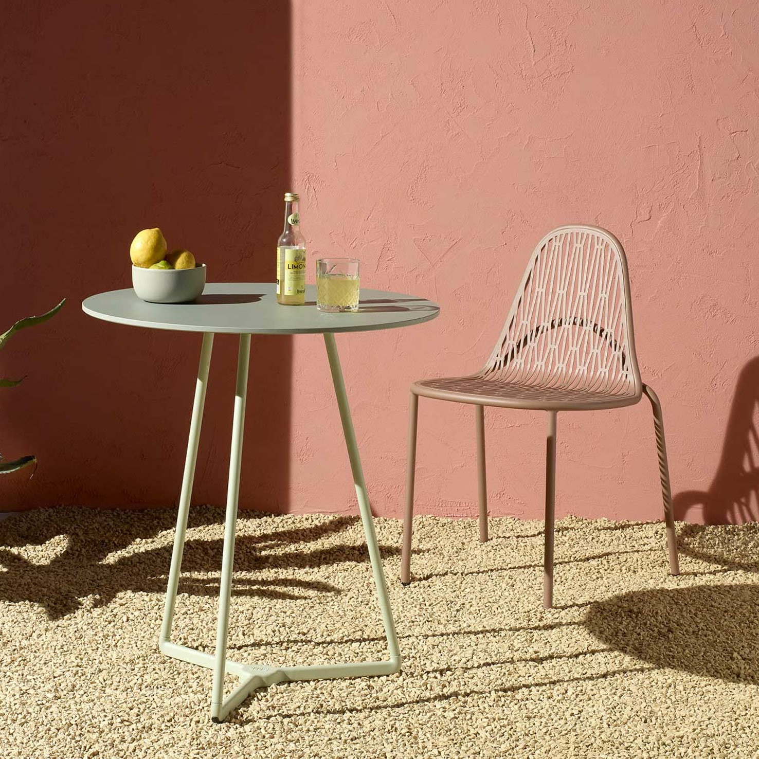 Outdoor chair with metal weaves seat and back pattern A-2906 Malvasia