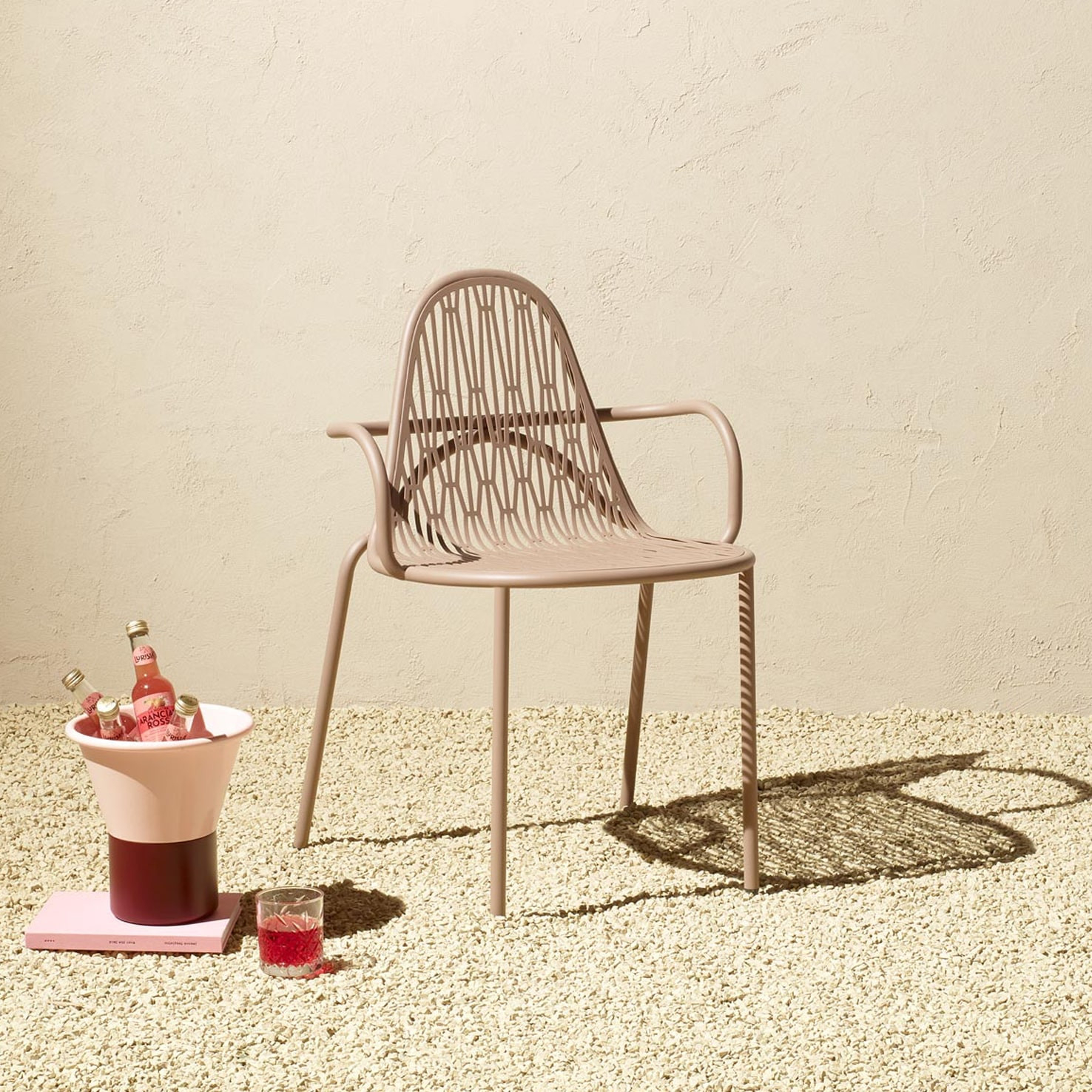 Outdoor armchair with metal weaves seat and back pattern B-2907 Malvasia