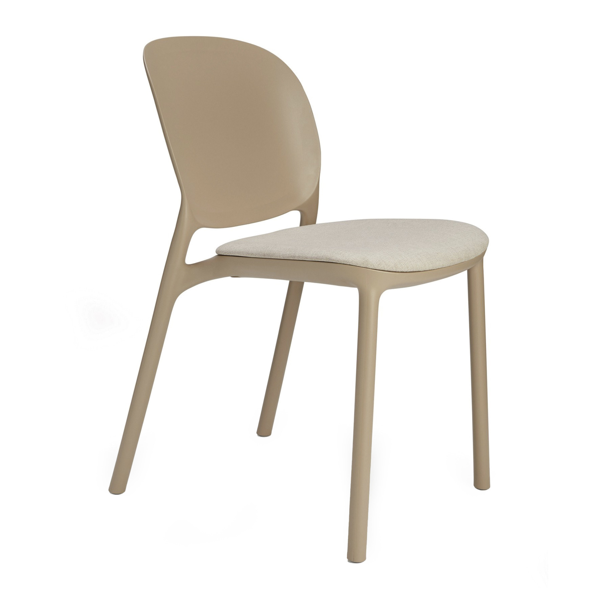 Silla de patio de plástico con asiento acolchado A-2381 HUG