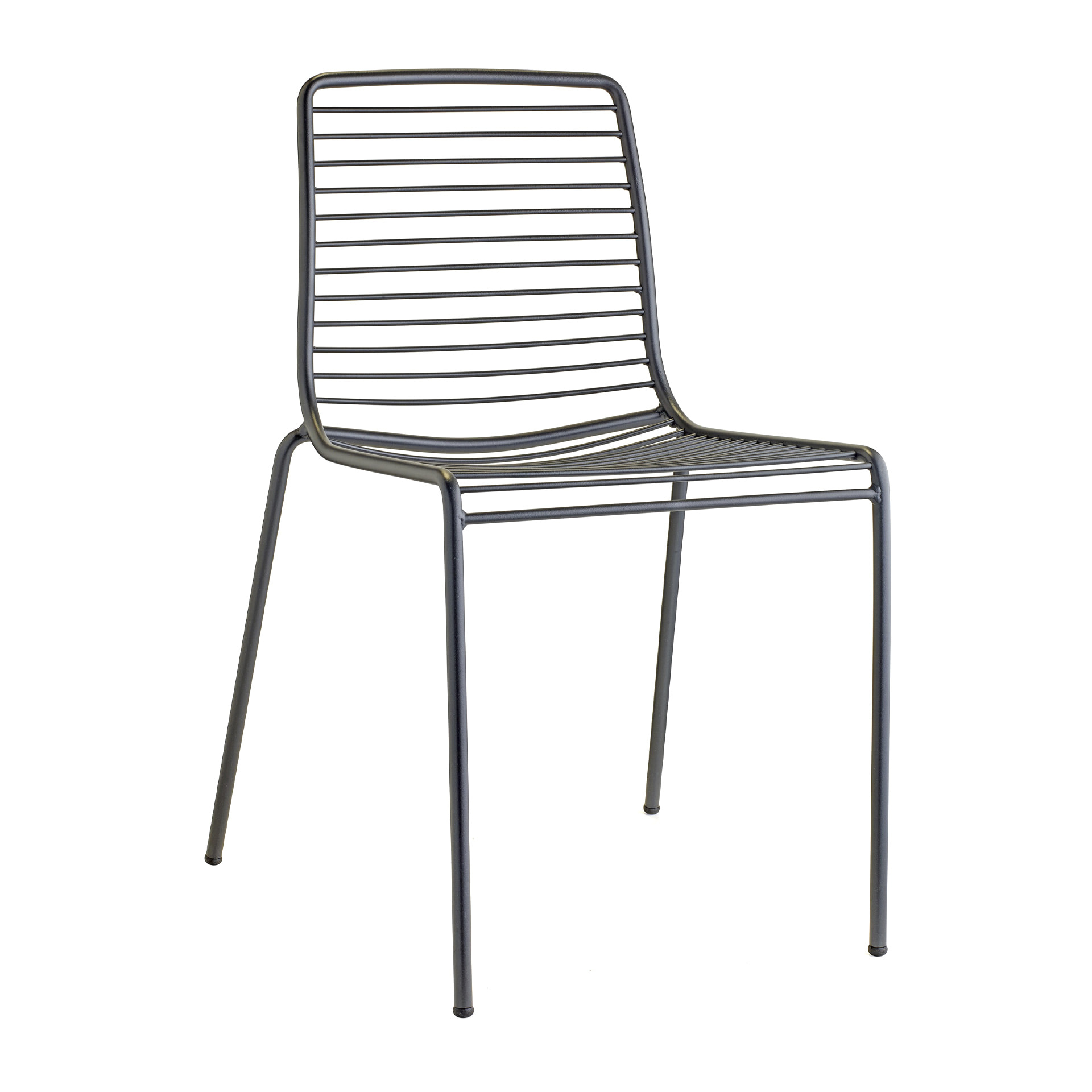 Silla de acero apilable para exterior