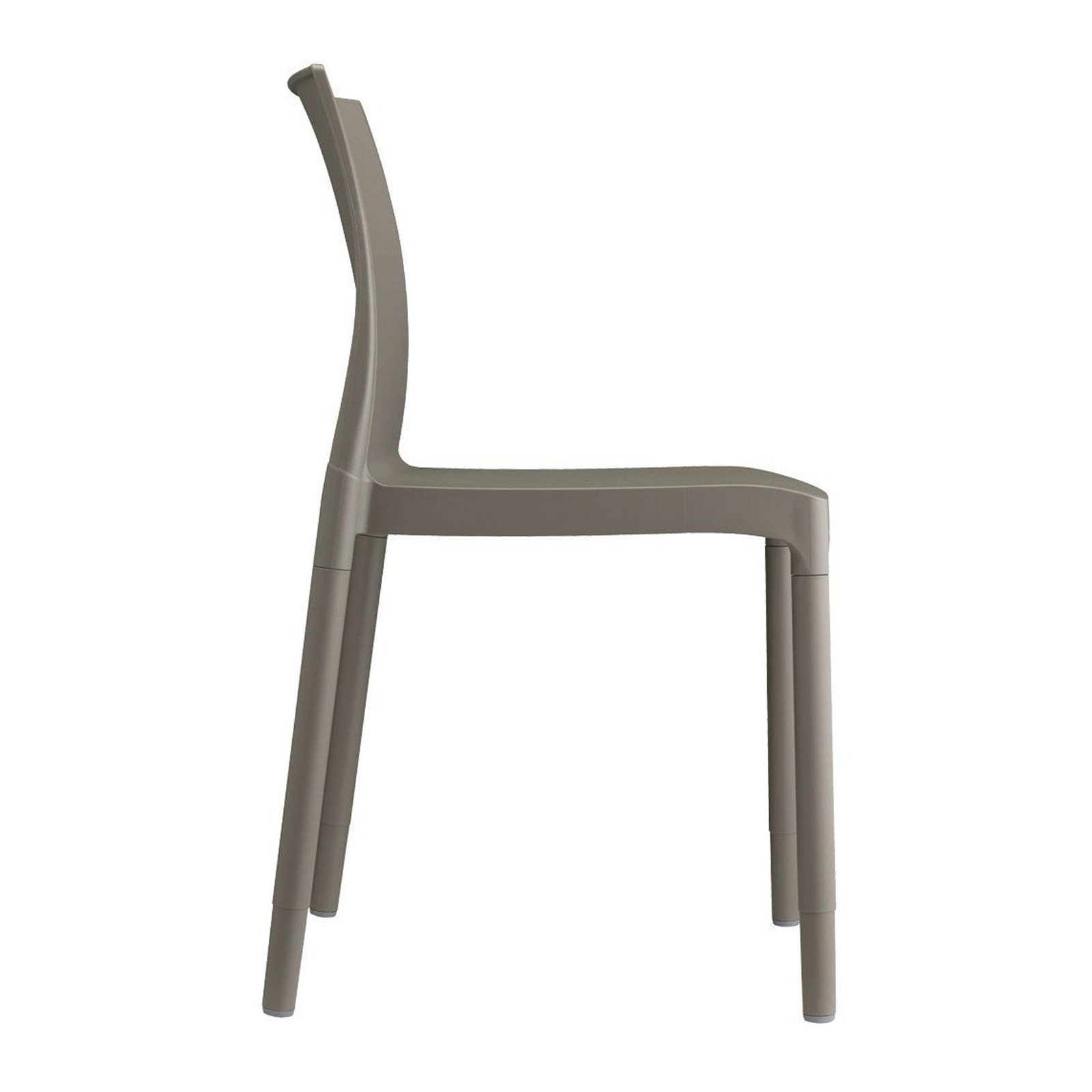 Chair with technopolymer shell and aluminum legs A-2638 Chloe Trend