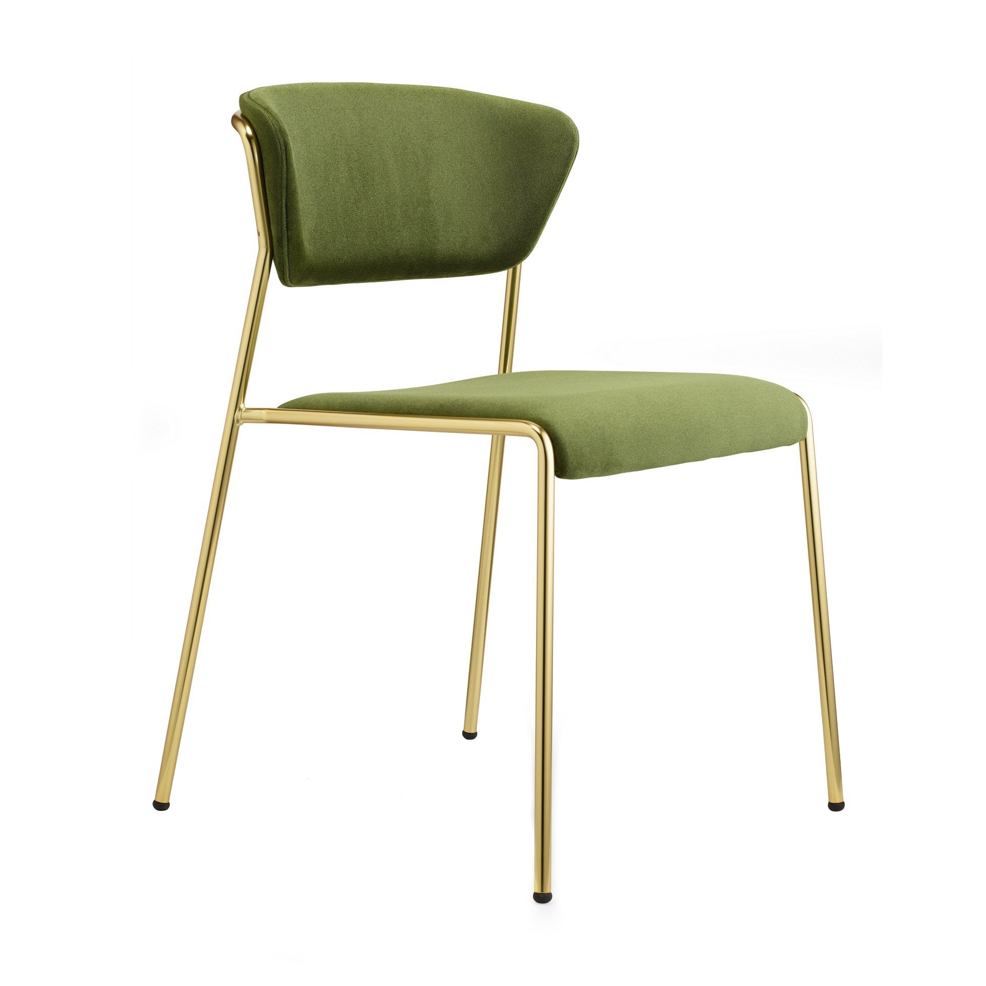 Upholstered stackable steel chair A-2853 Lisa