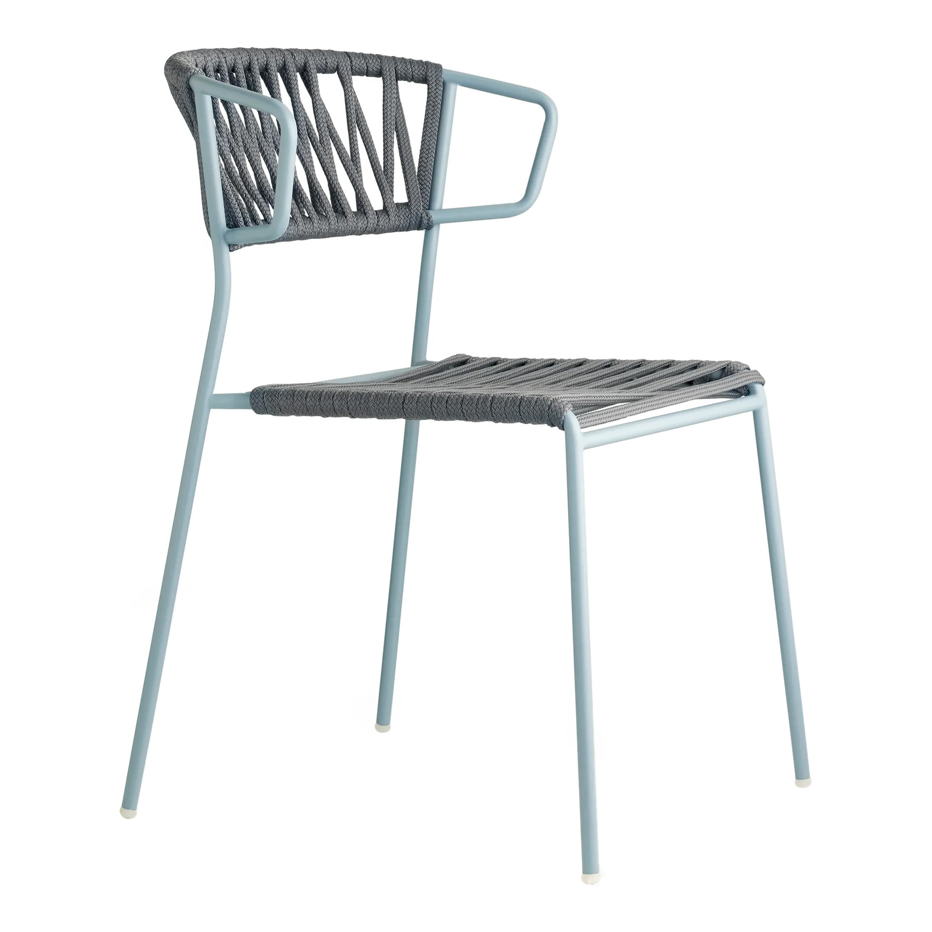Outdoor chair in steel and nautical rope