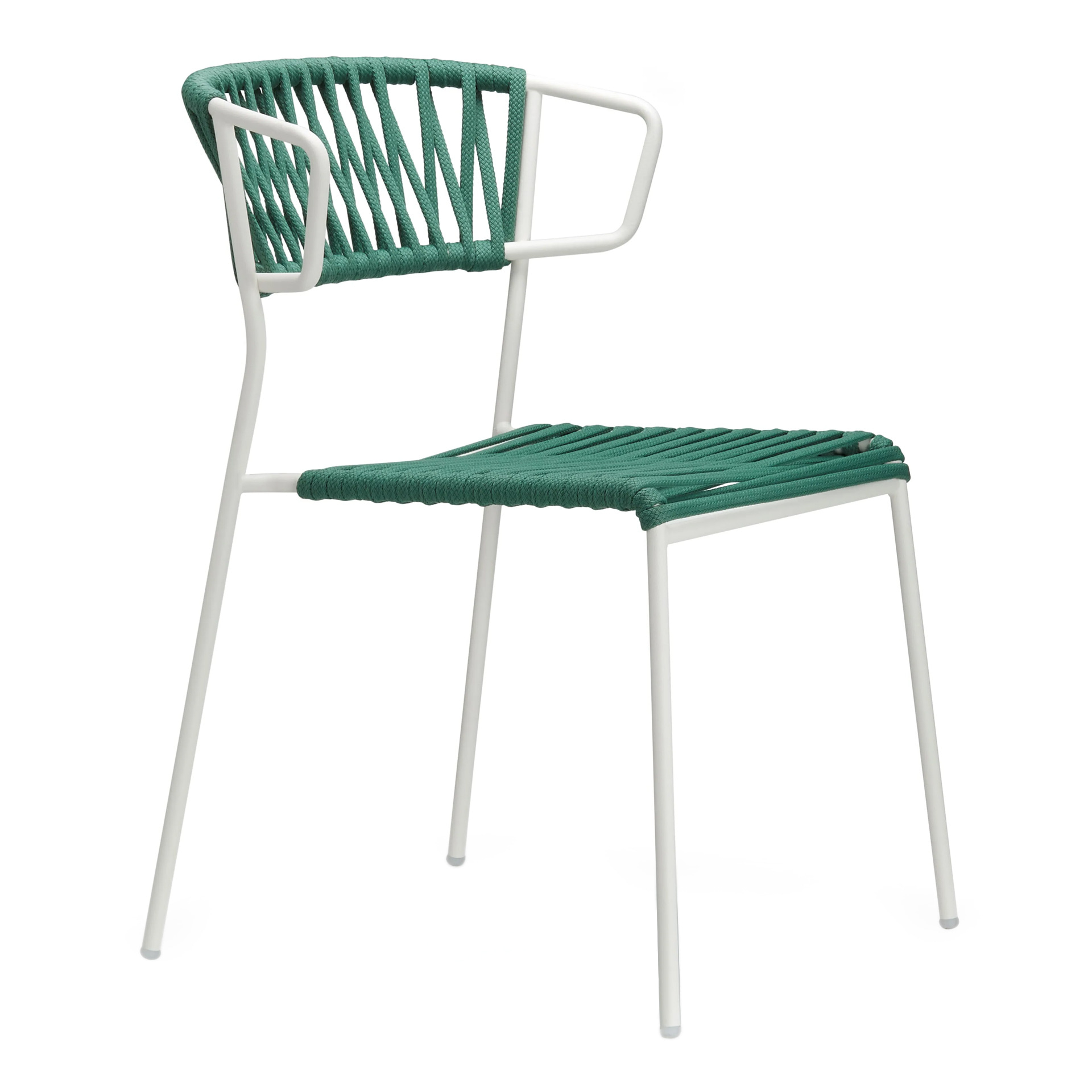 Stackable outdoor chair in steel and woven nautical rope B-2869 Lisa Filo