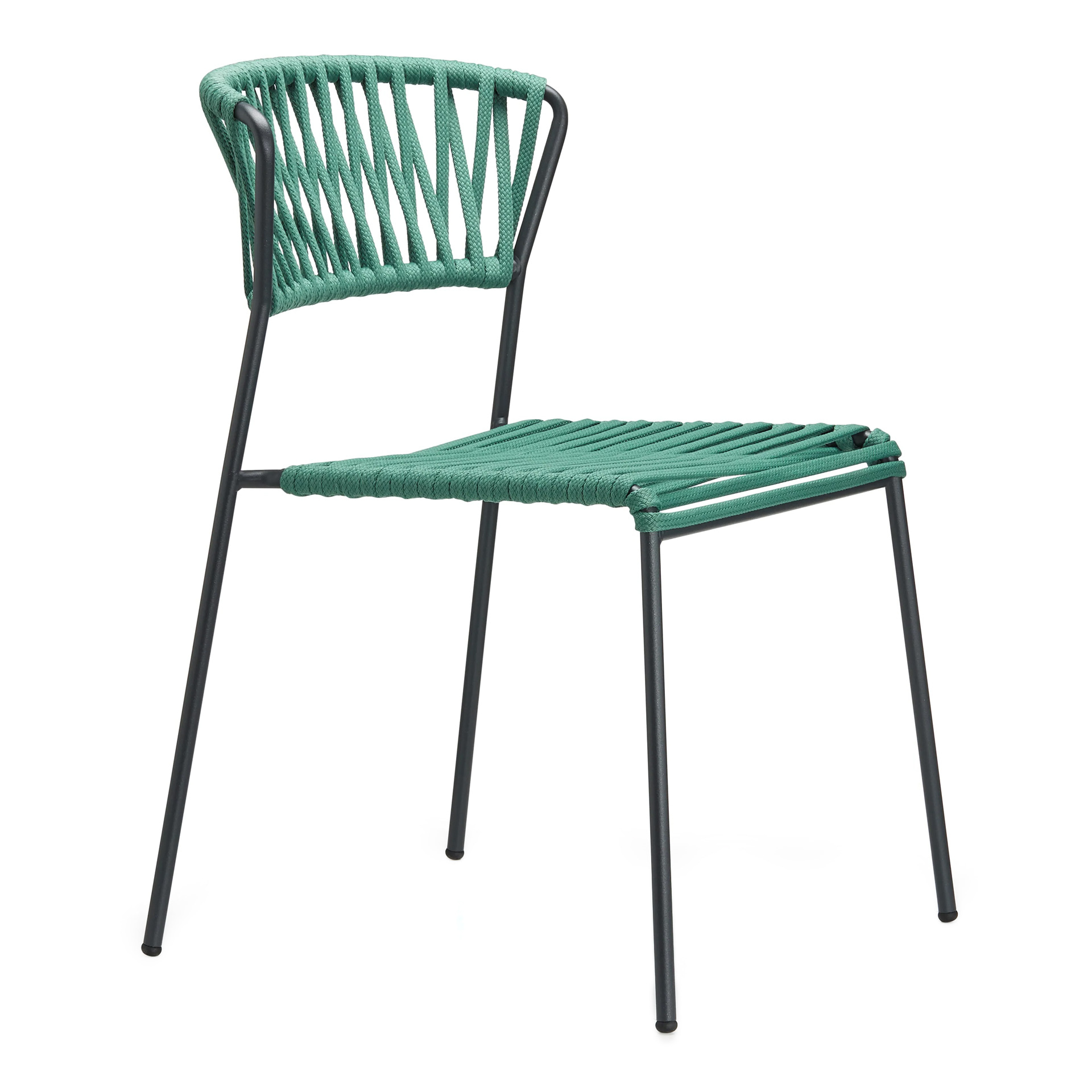Stackable Chair with metal frame and nautical rope A-2870 Lisa Filo
