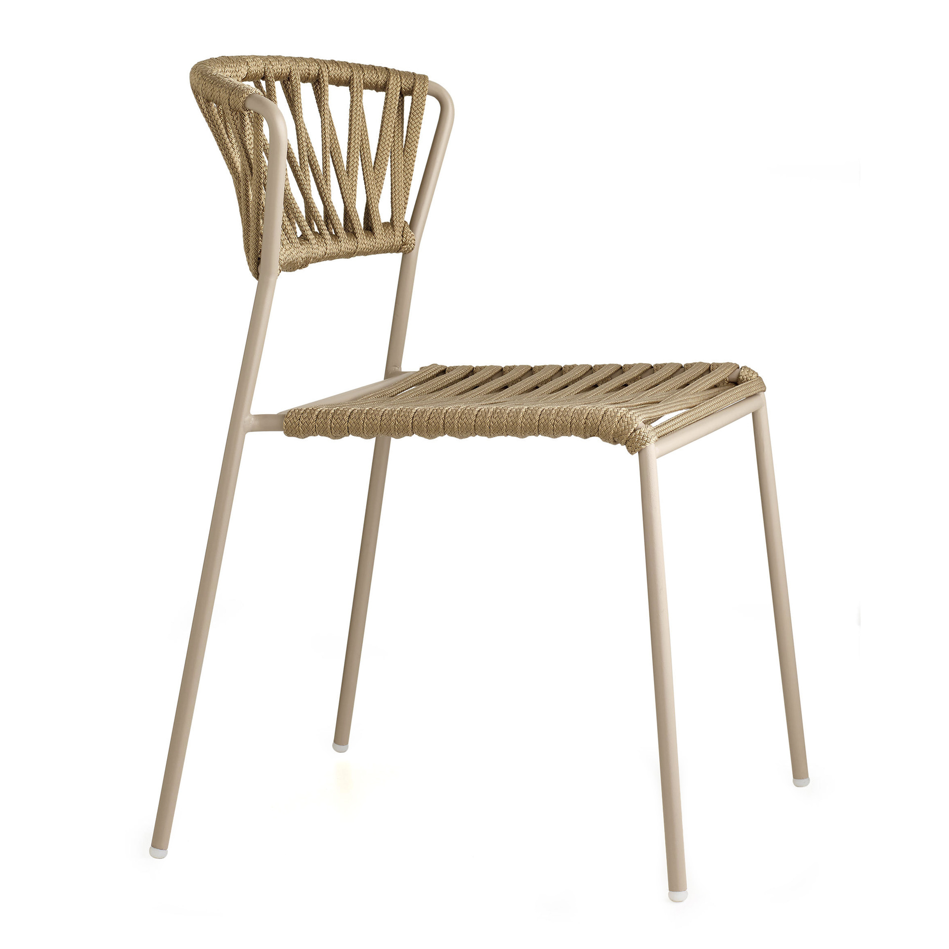 Stackable Chair with metal frame and nautical rope A-2870 Lisa Filo