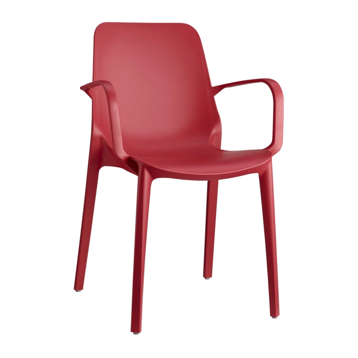 Technopolymer stackable chair with armrests B-2333 Ginevra
