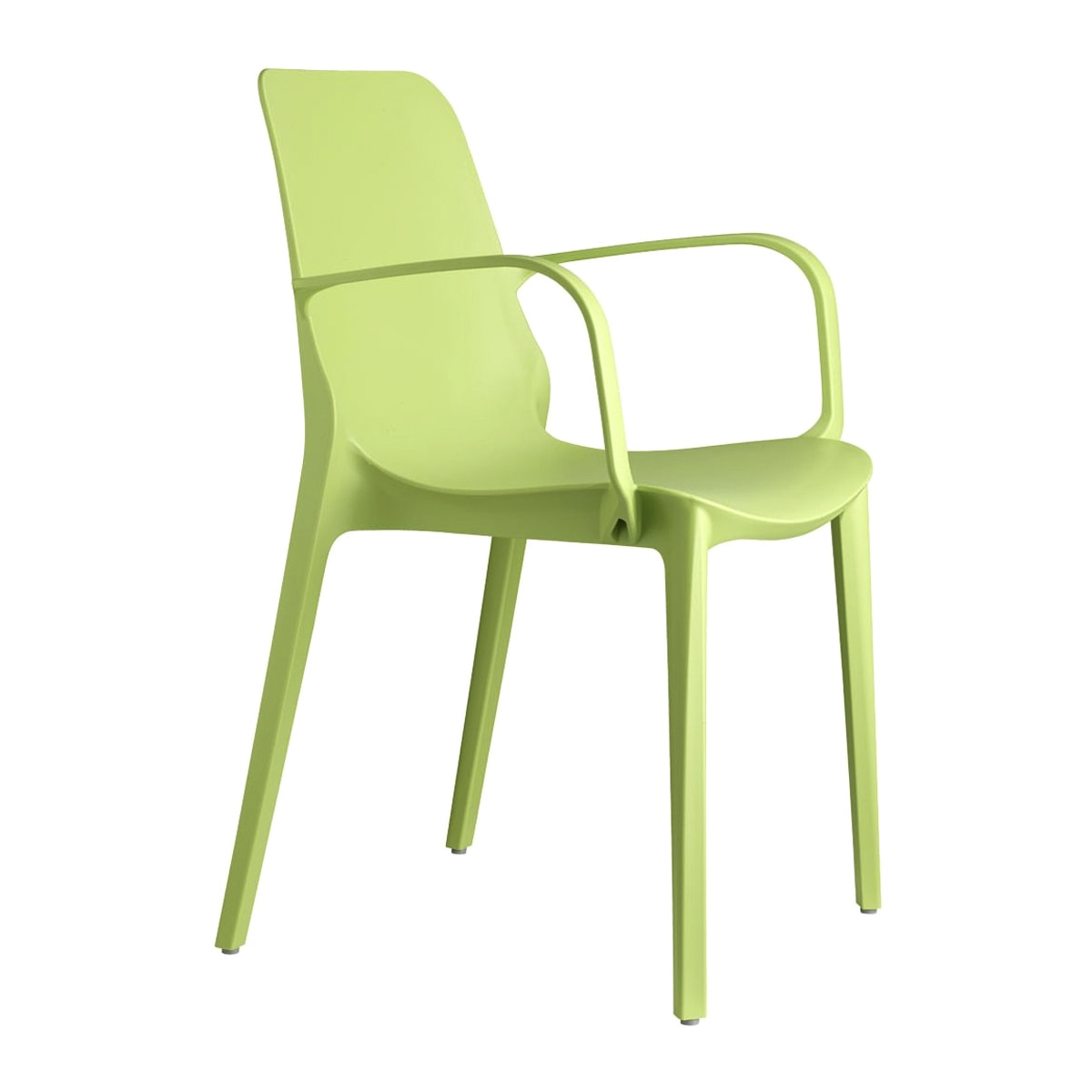 Technopolymer stackable chair with armrests B-2333 Ginevra