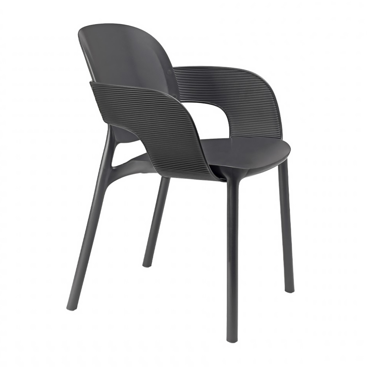 Stackable armchair made of technopolymer B-2382 HUG