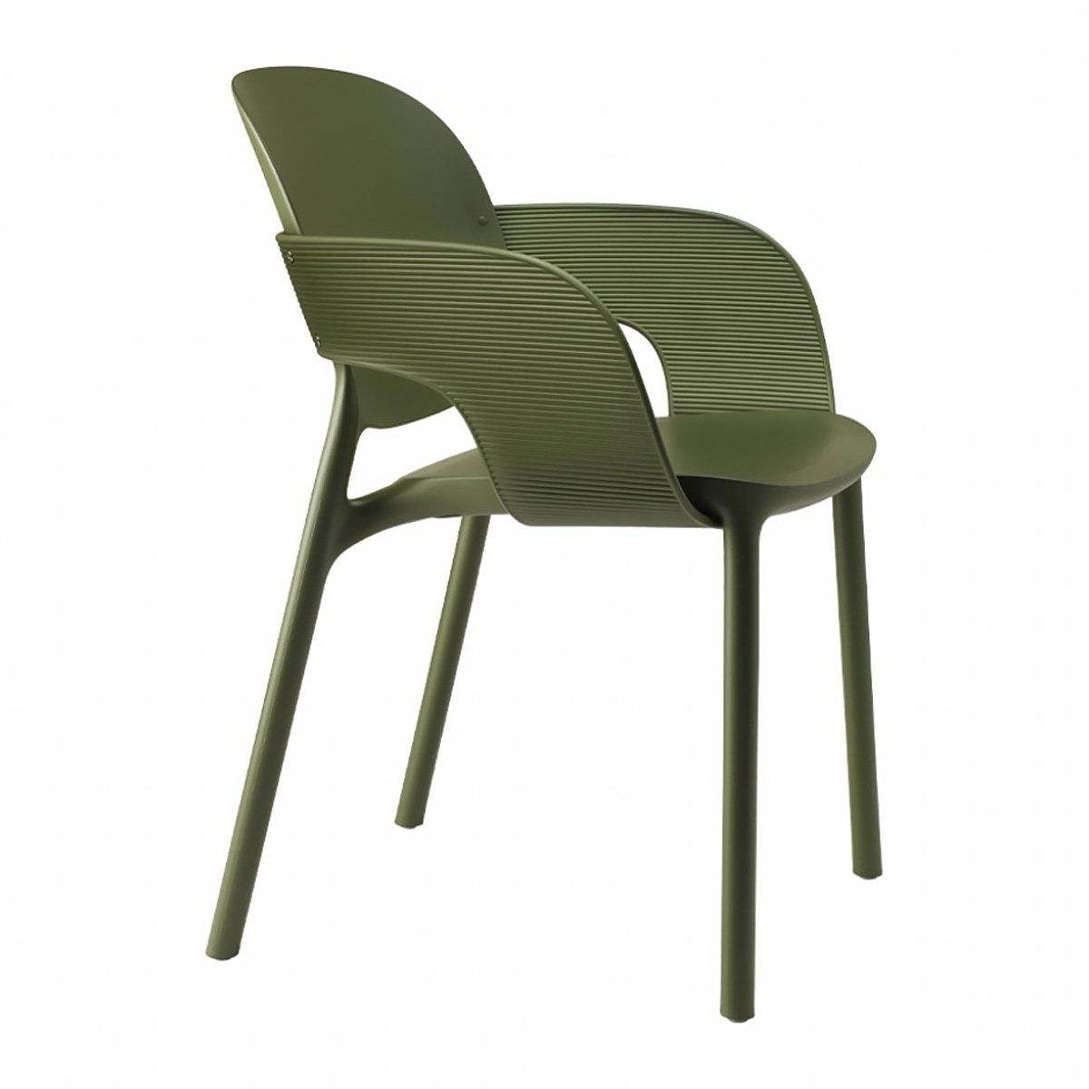 Stackable armchair made of technopolymer B-2382 HUG
