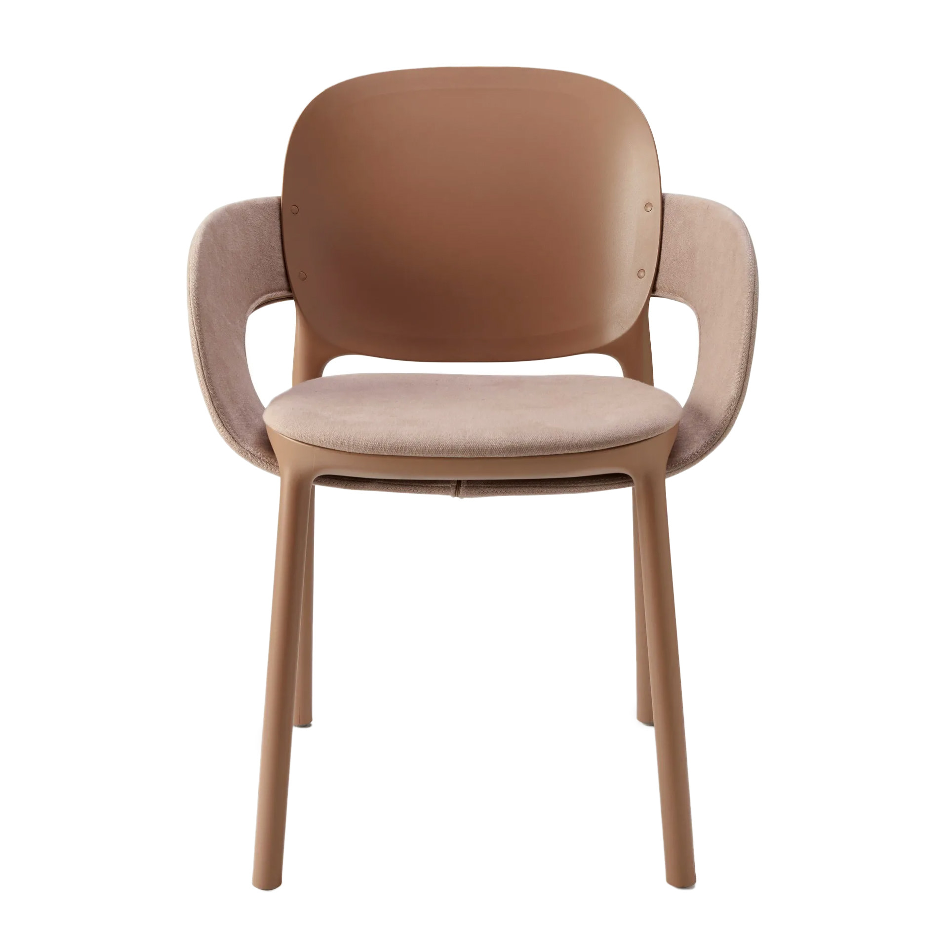 Resin chair with padded seat and armrests B-2384 HUG