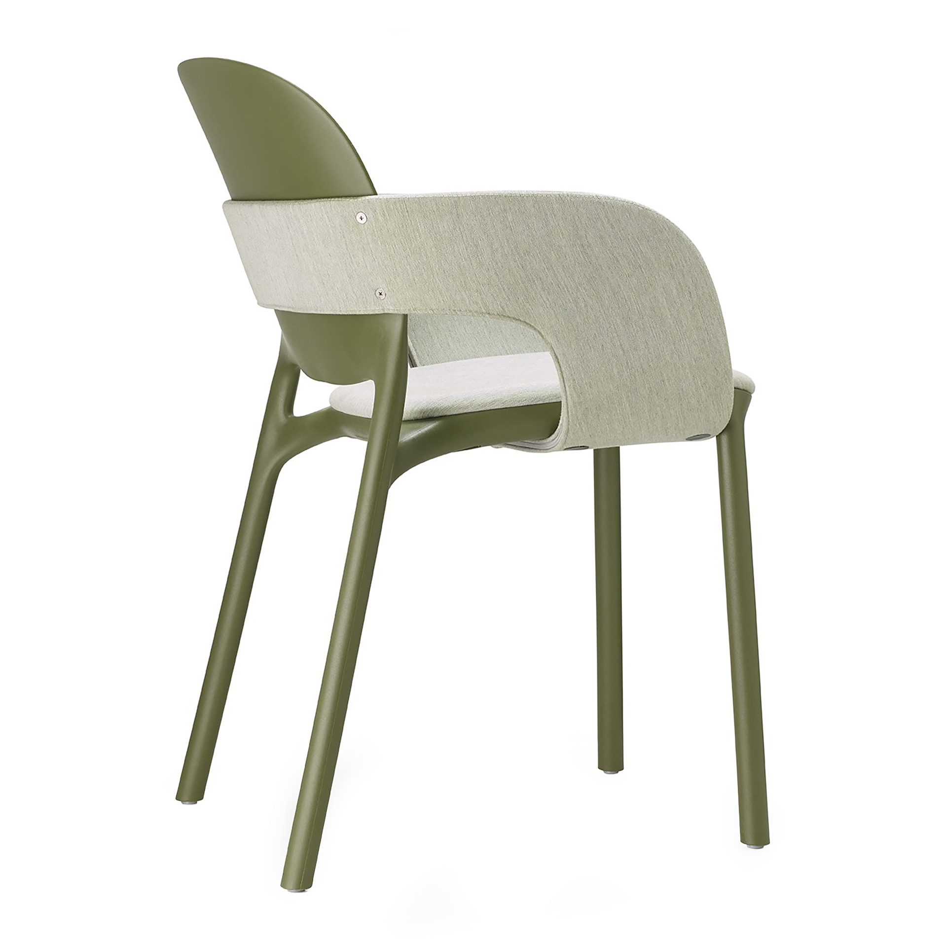 Resin chair with padded seat and armrests B-2384 HUG