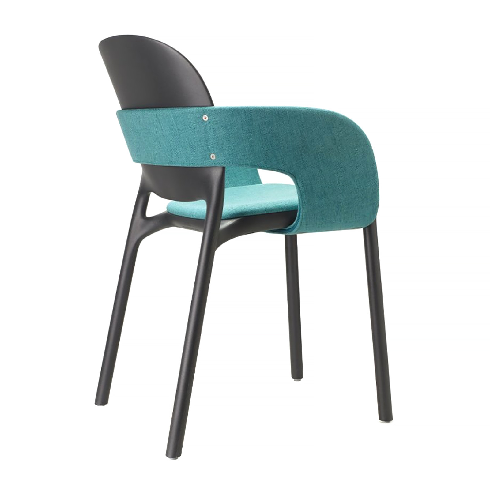 Resin chair with padded seat and armrests B-2384 HUG