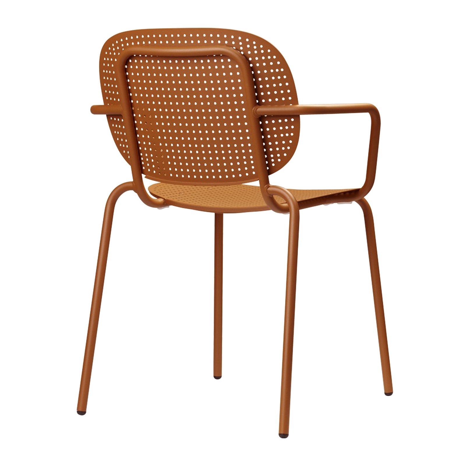 Stackable armchair made of perforated metal B-2504 Si-Si Dots