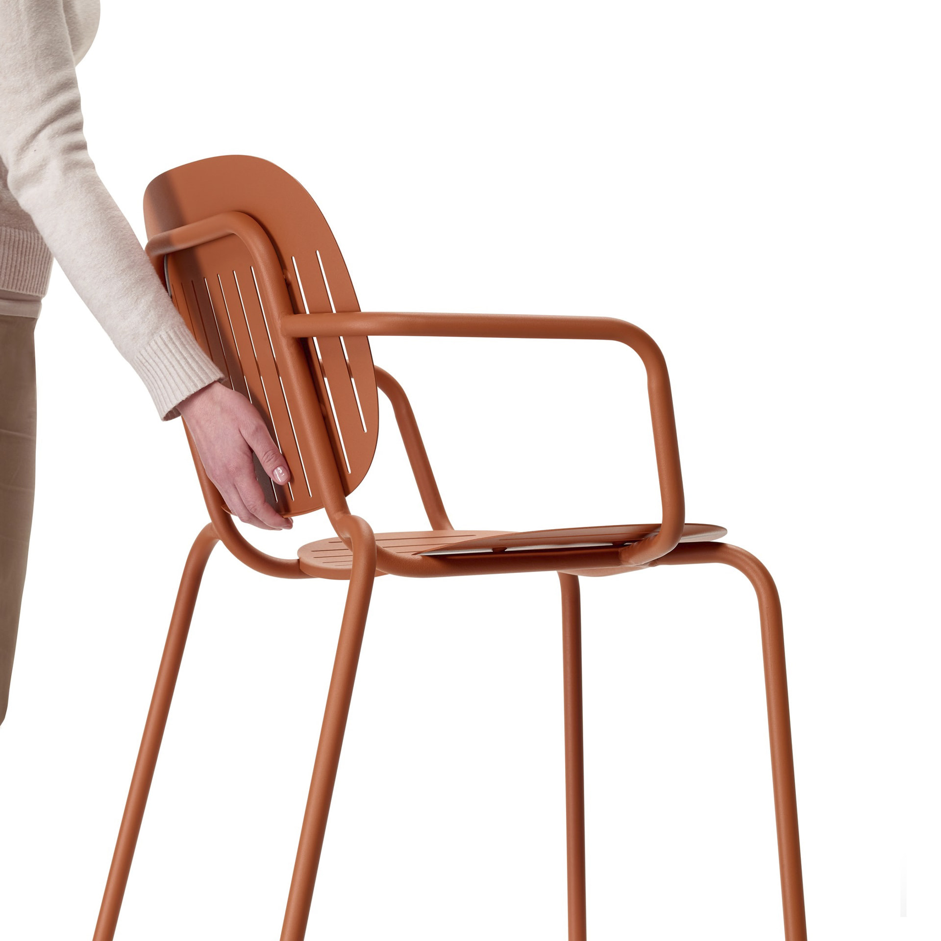 Stackable metal armchair B-2507 Si-Si Barcode