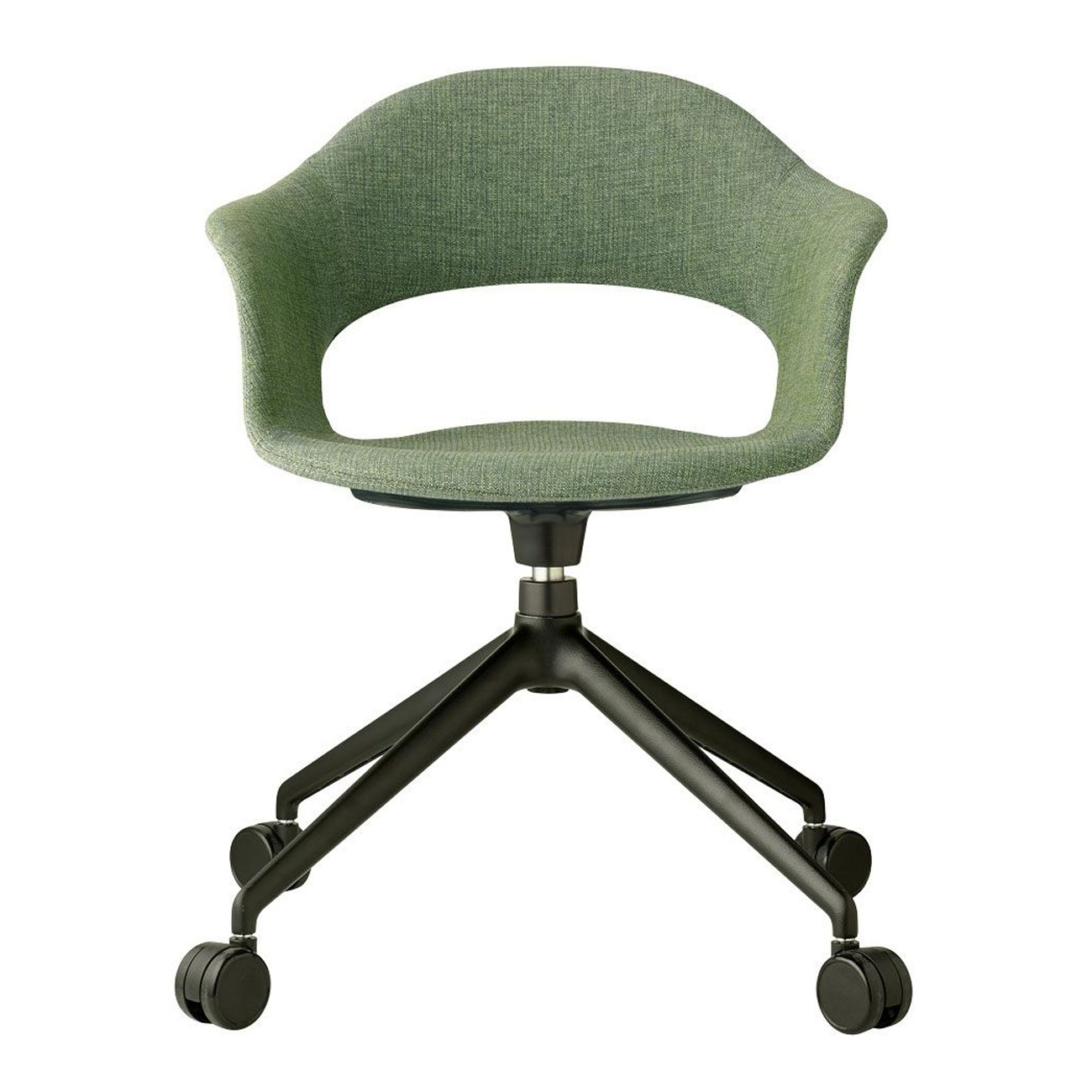 Upholstered swivel armchair with castors B-2598 Lady B Pop