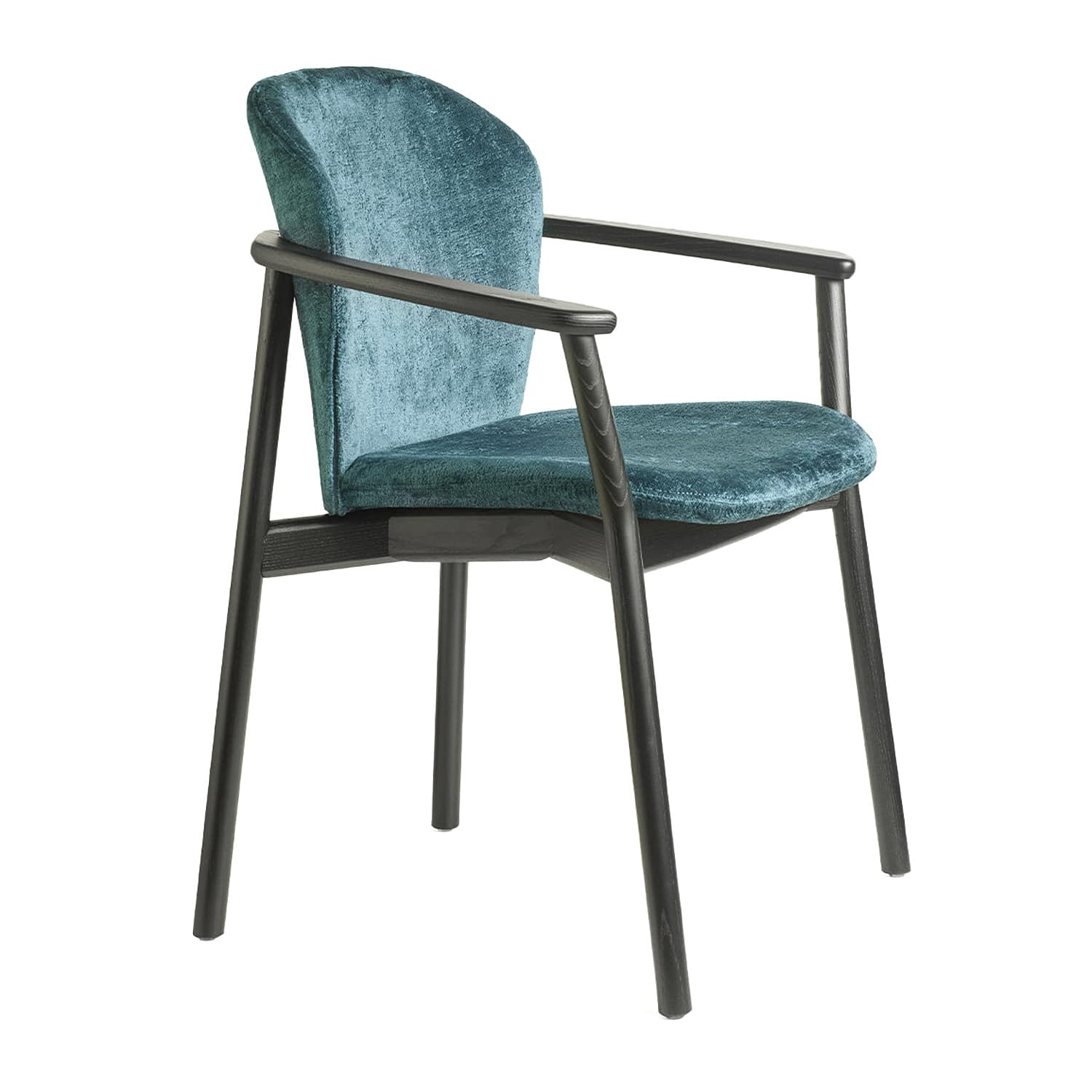 Restaurant upholstered wooden armchair B-2890 Natural Finn