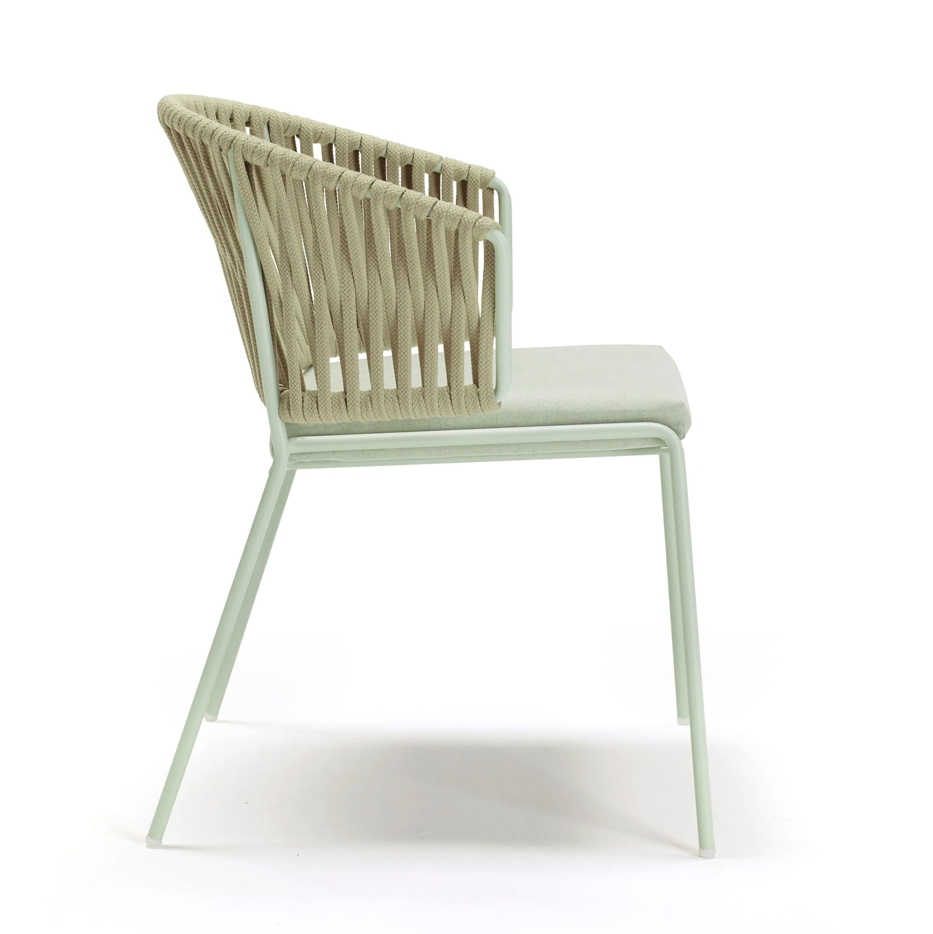 Stackable chair with nautical rope and metal frame B-2899 Lisa Nest