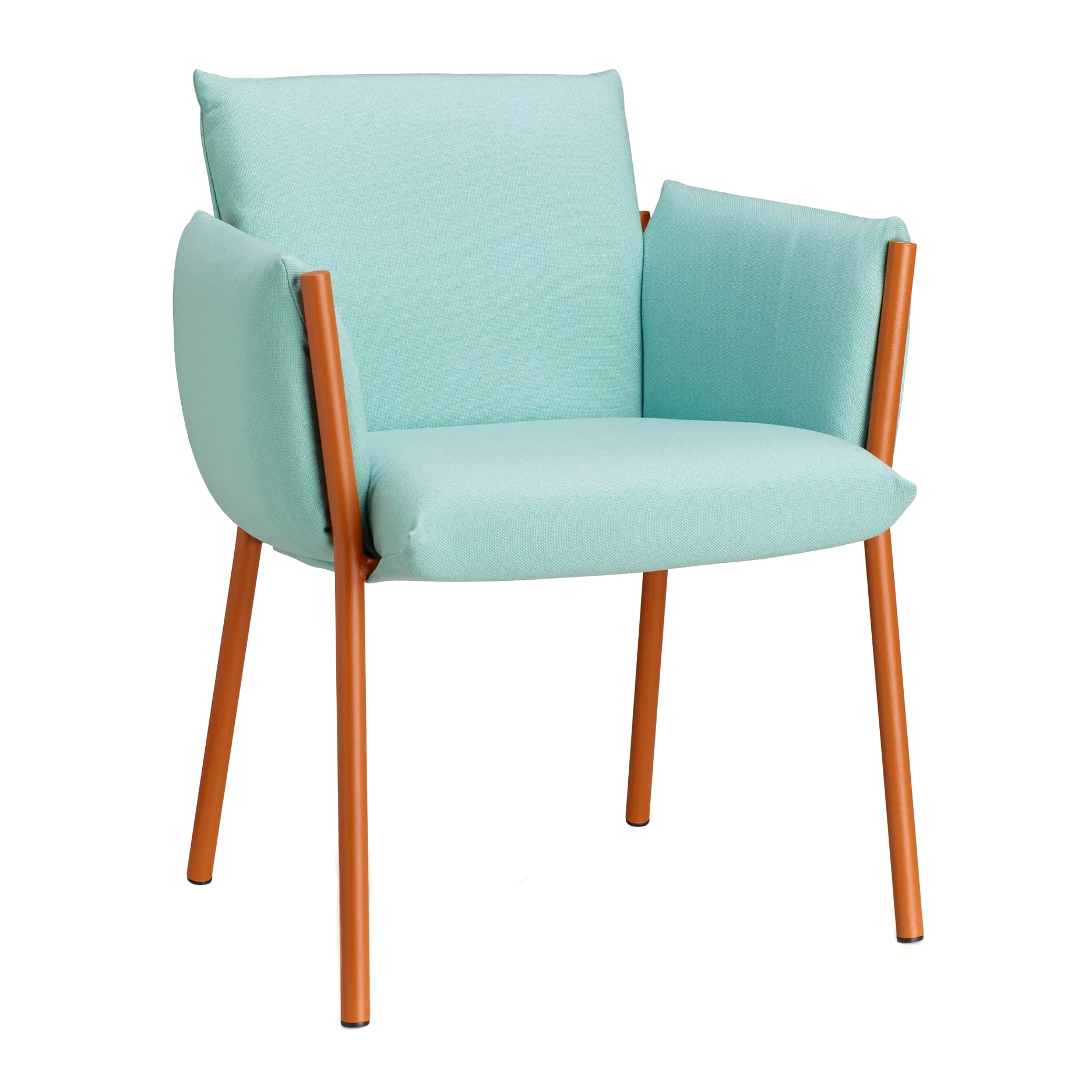 Upholstered metal frame armchair B-2898 Brezza