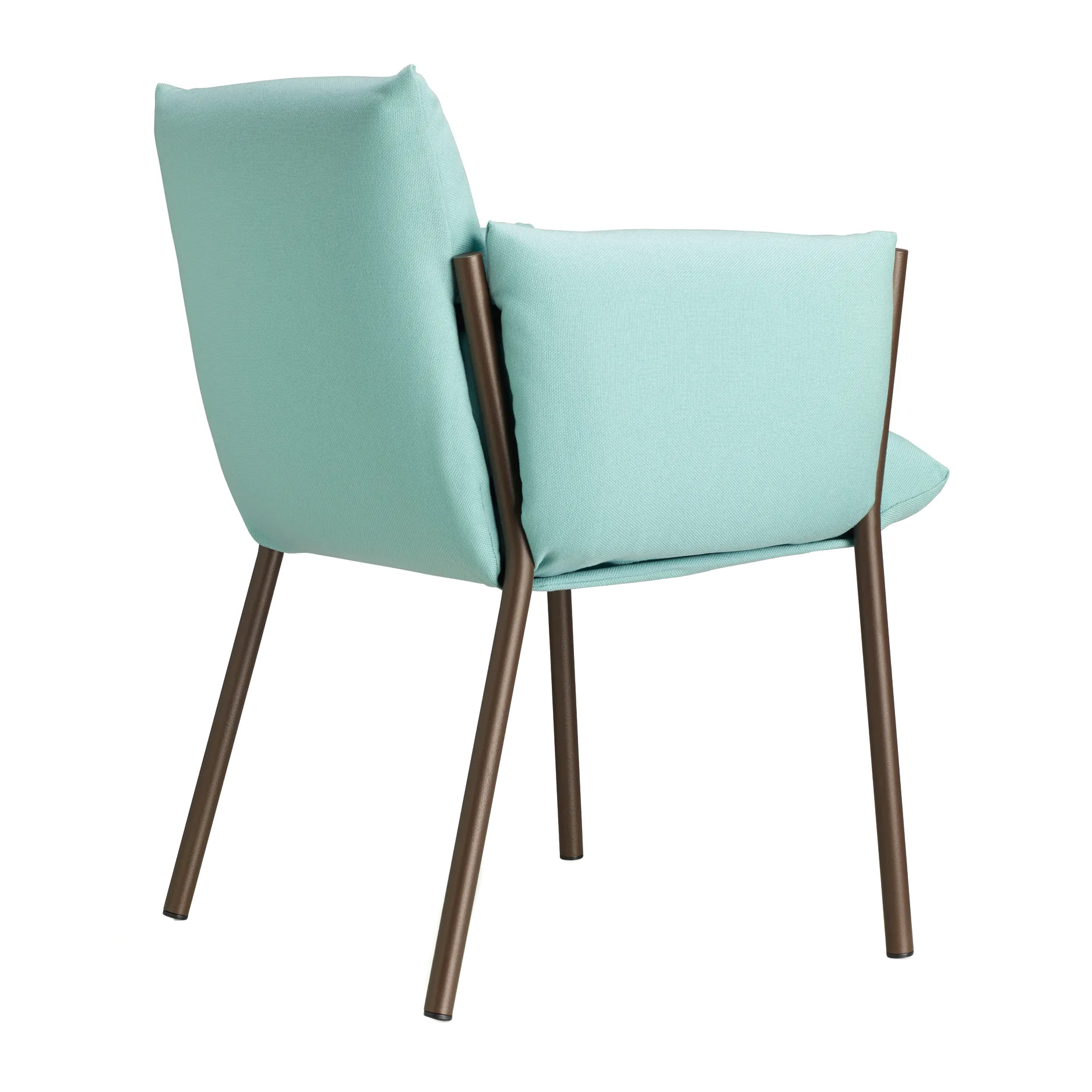 Upholstered metal frame armchair B-2898 Brezza
