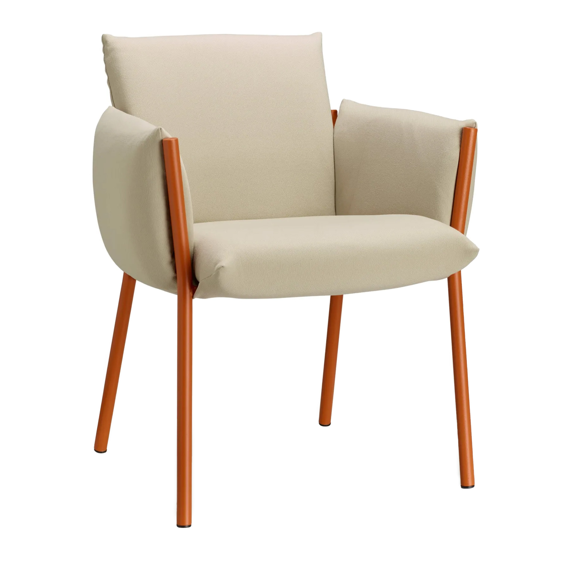 Upholstered metal frame armchair B-2898 Brezza