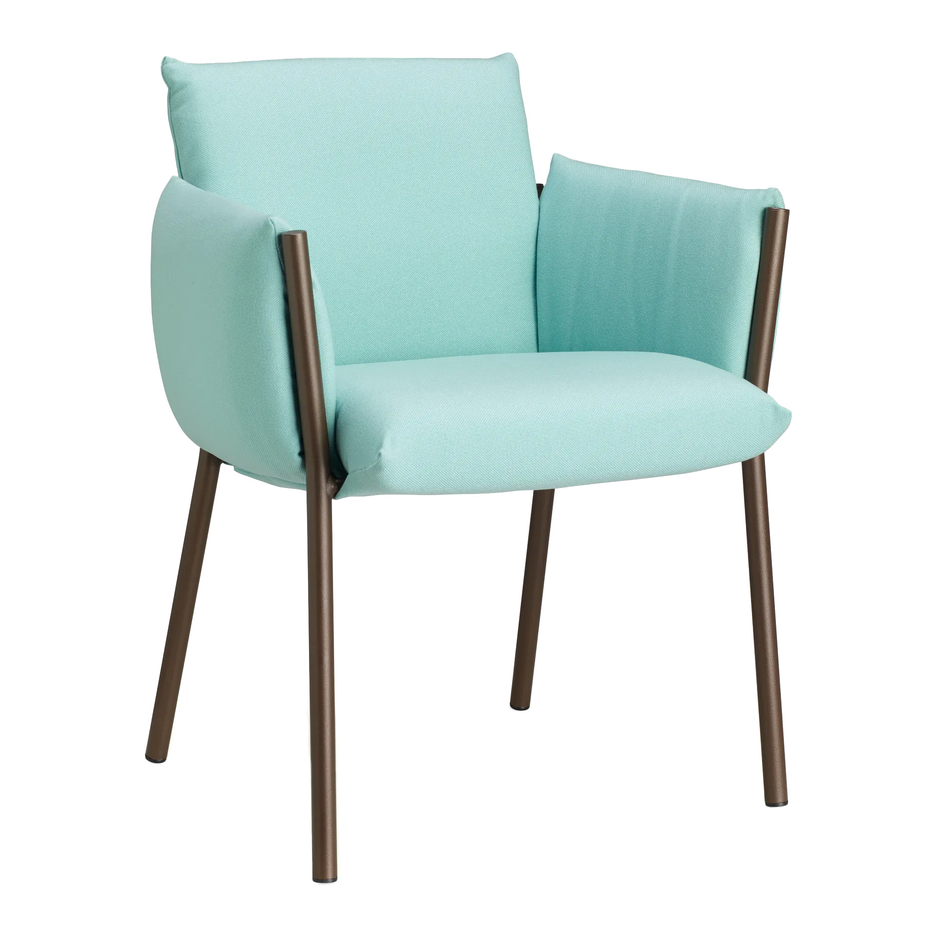 Upholstered metal frame armchair B-2898 Brezza