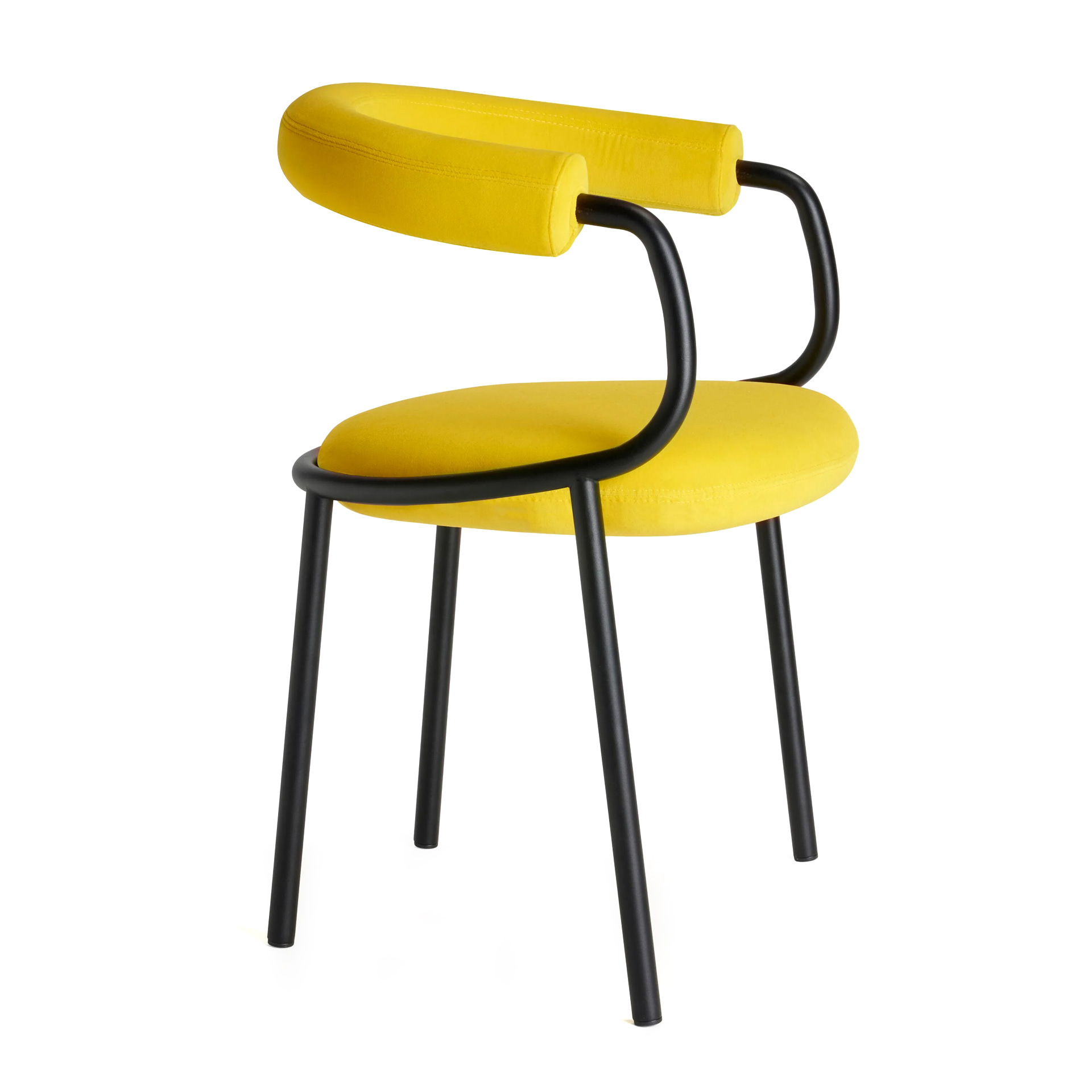 Metal fabric armchair