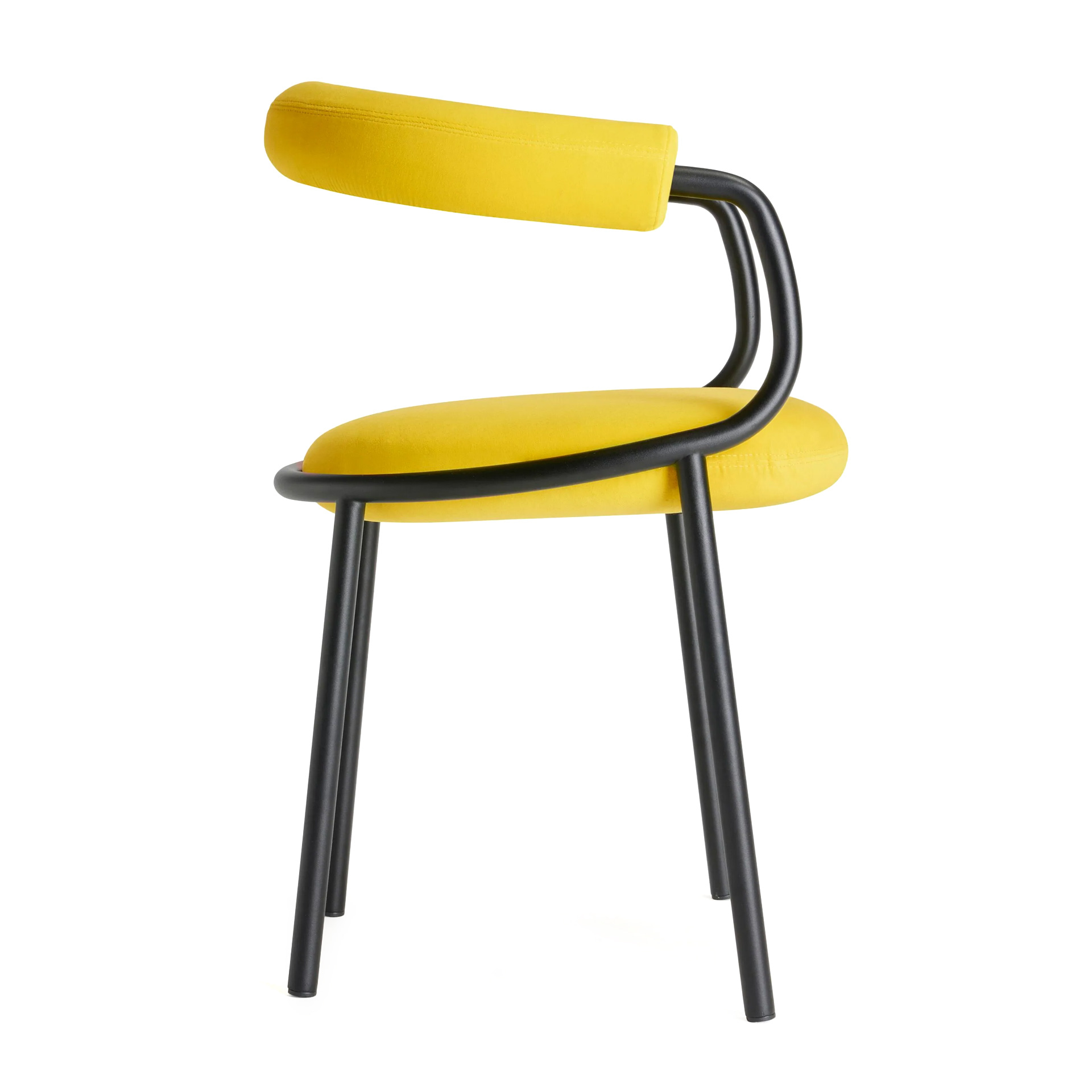 Upholstered metal armchair Koala O