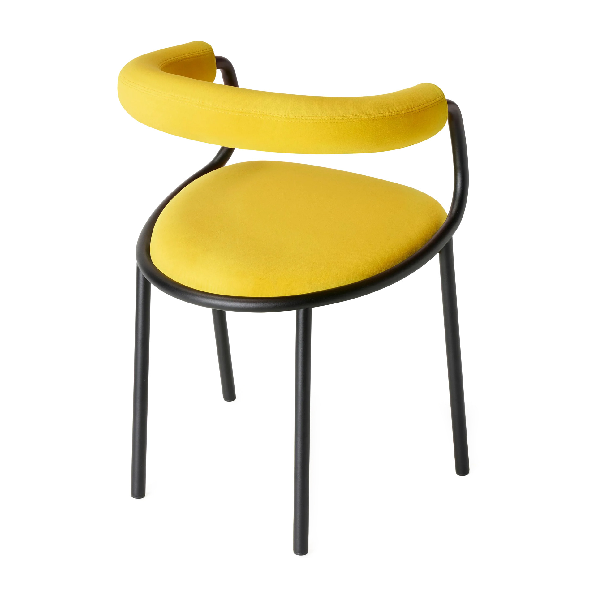 Upholstered metal armchair Koala O