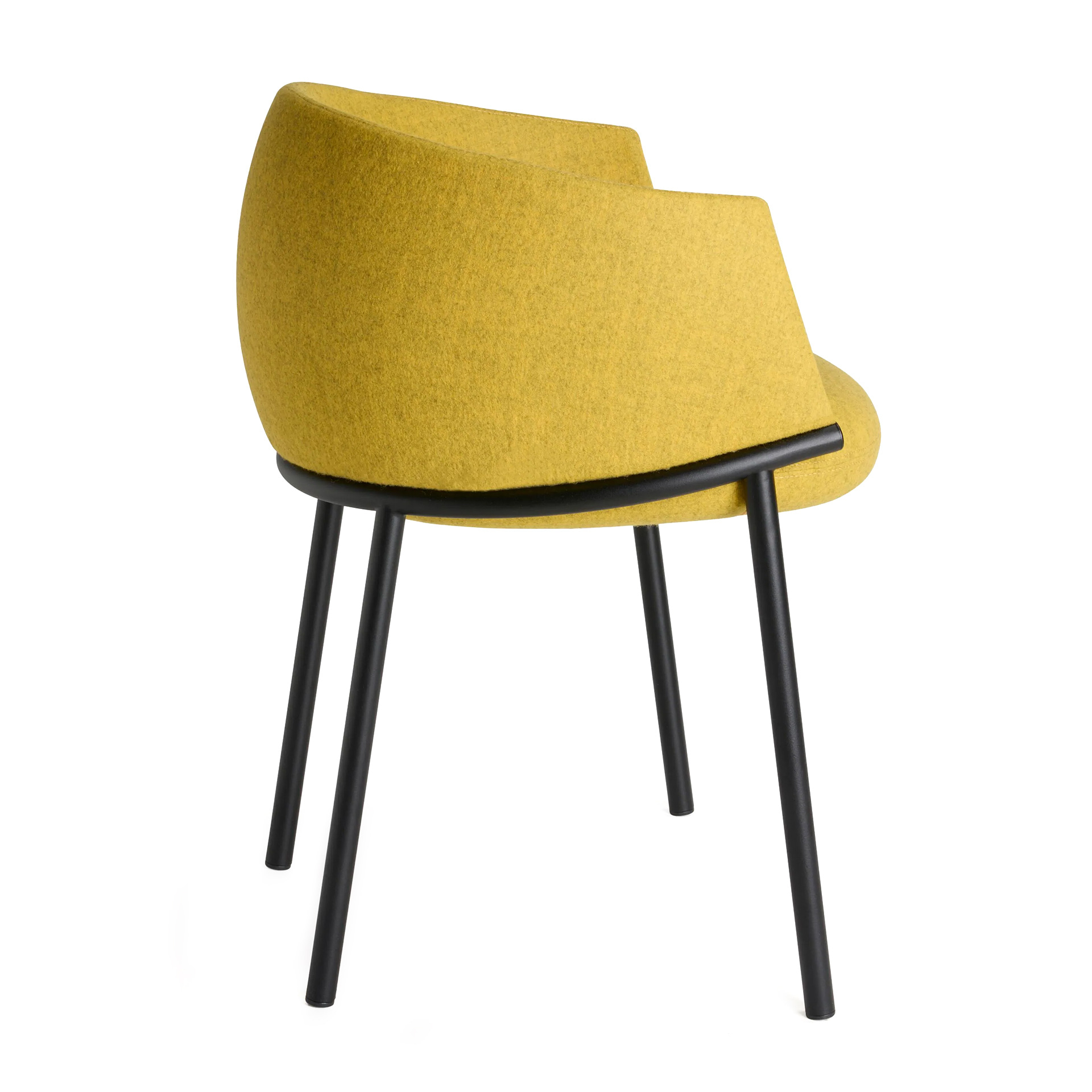 Upholstered metal armchair Koala O