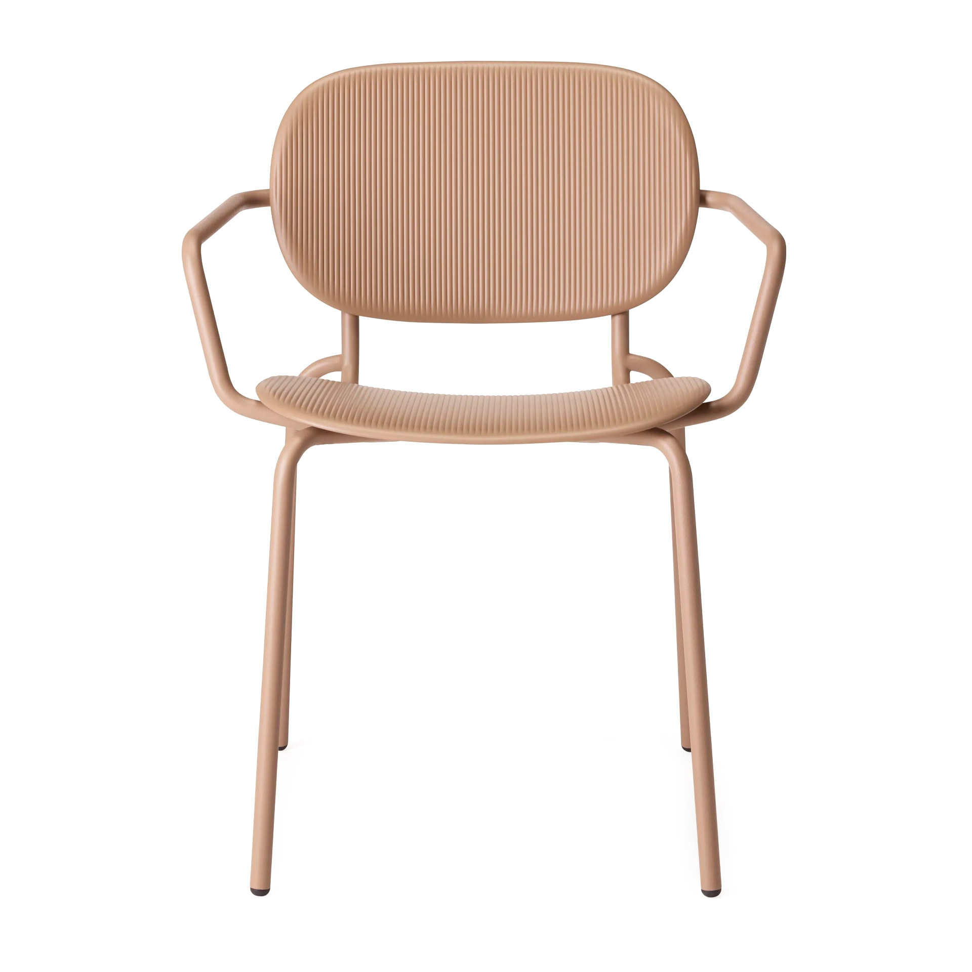 Outdoor armchair with steel frame and technopolymer B-Si-Si Vibes