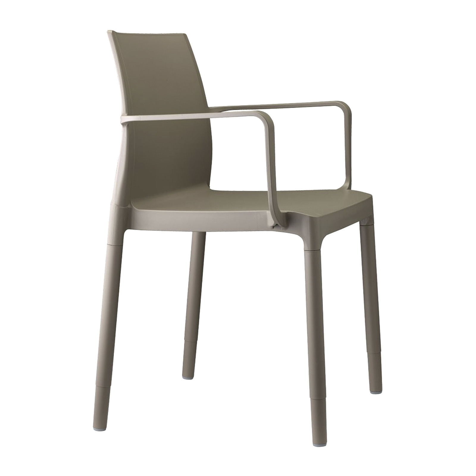 Stackable technopolymer armchair with aluminum legs B-2637 Chloe Trend