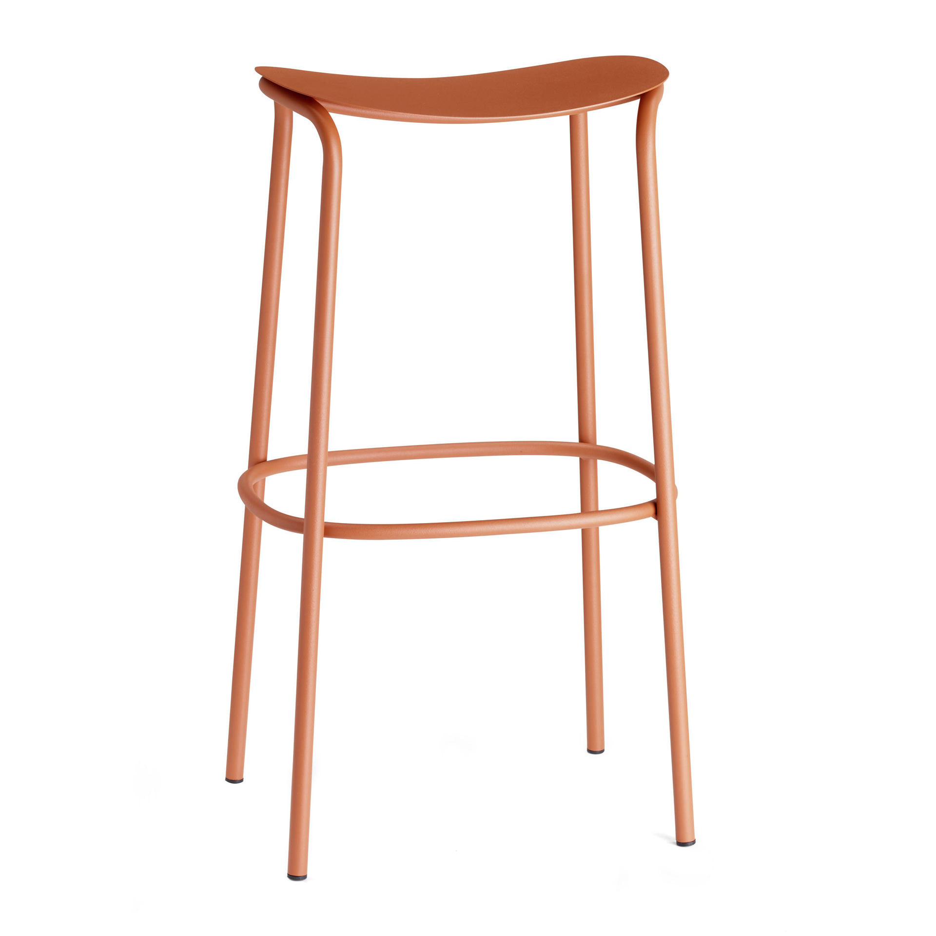 Metal backless bar stool