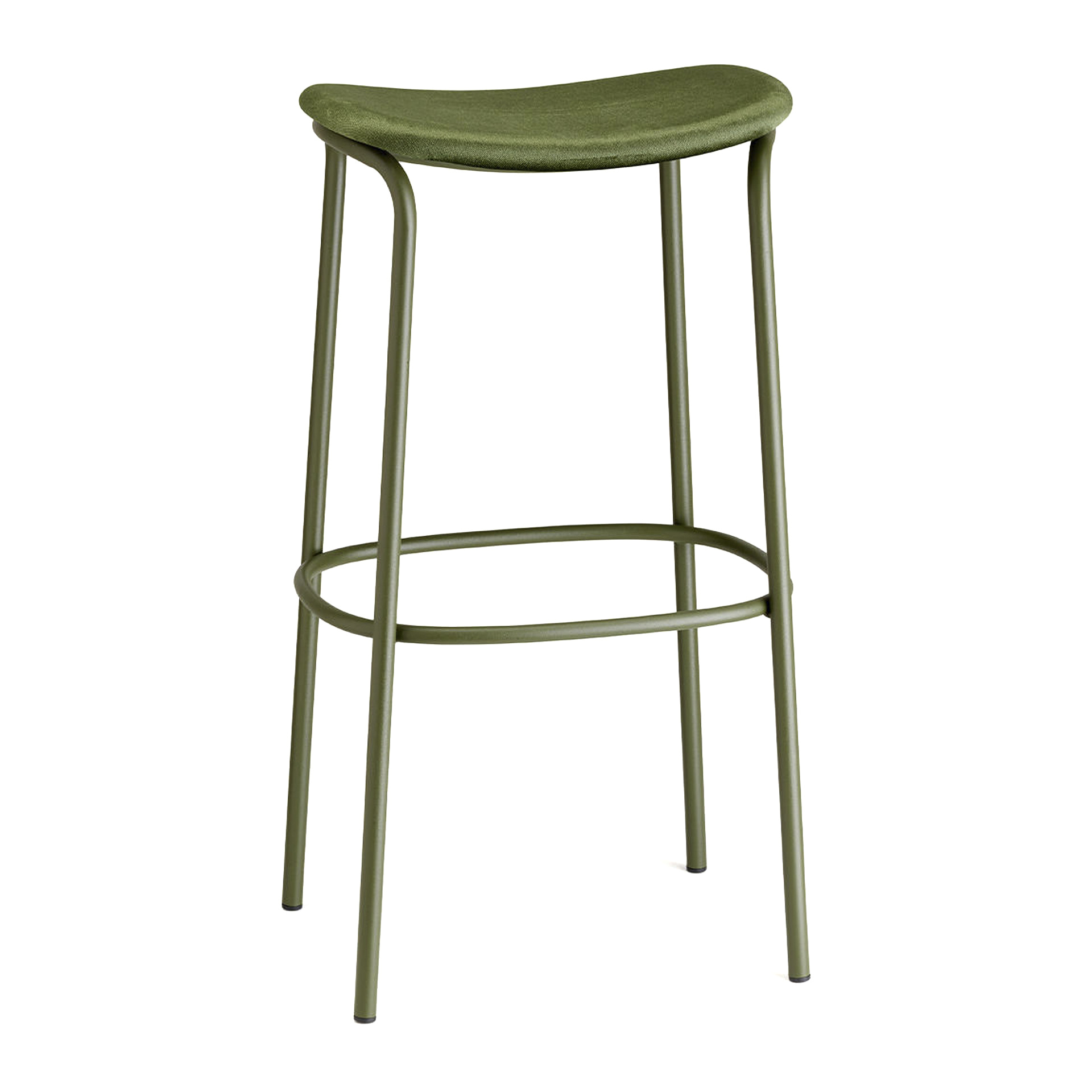 Steel frame stool with padded seat in velvet or fabric C-2538 Trick Pop