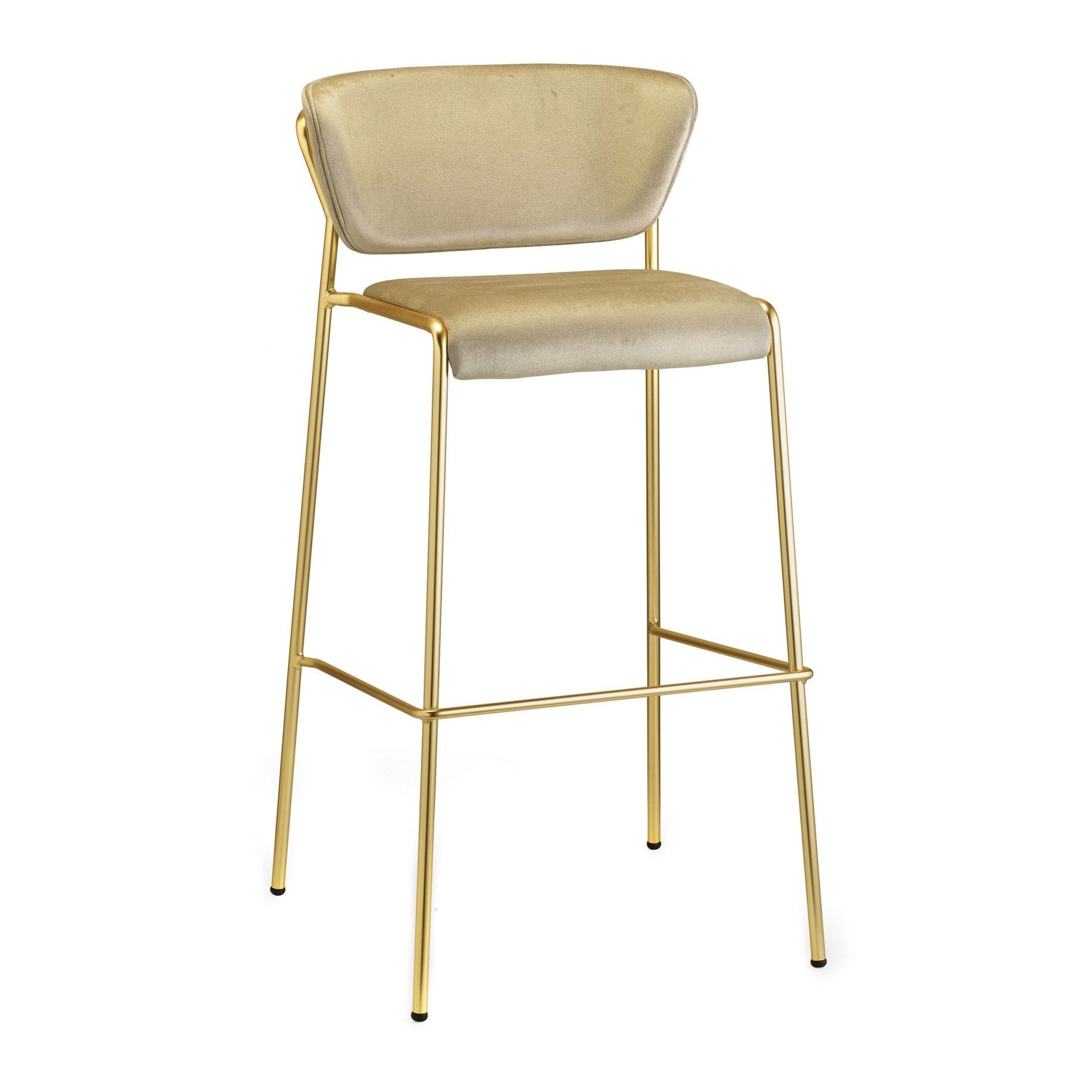 Stackable bar stool in fabric with steel frame H-2855 Lisa