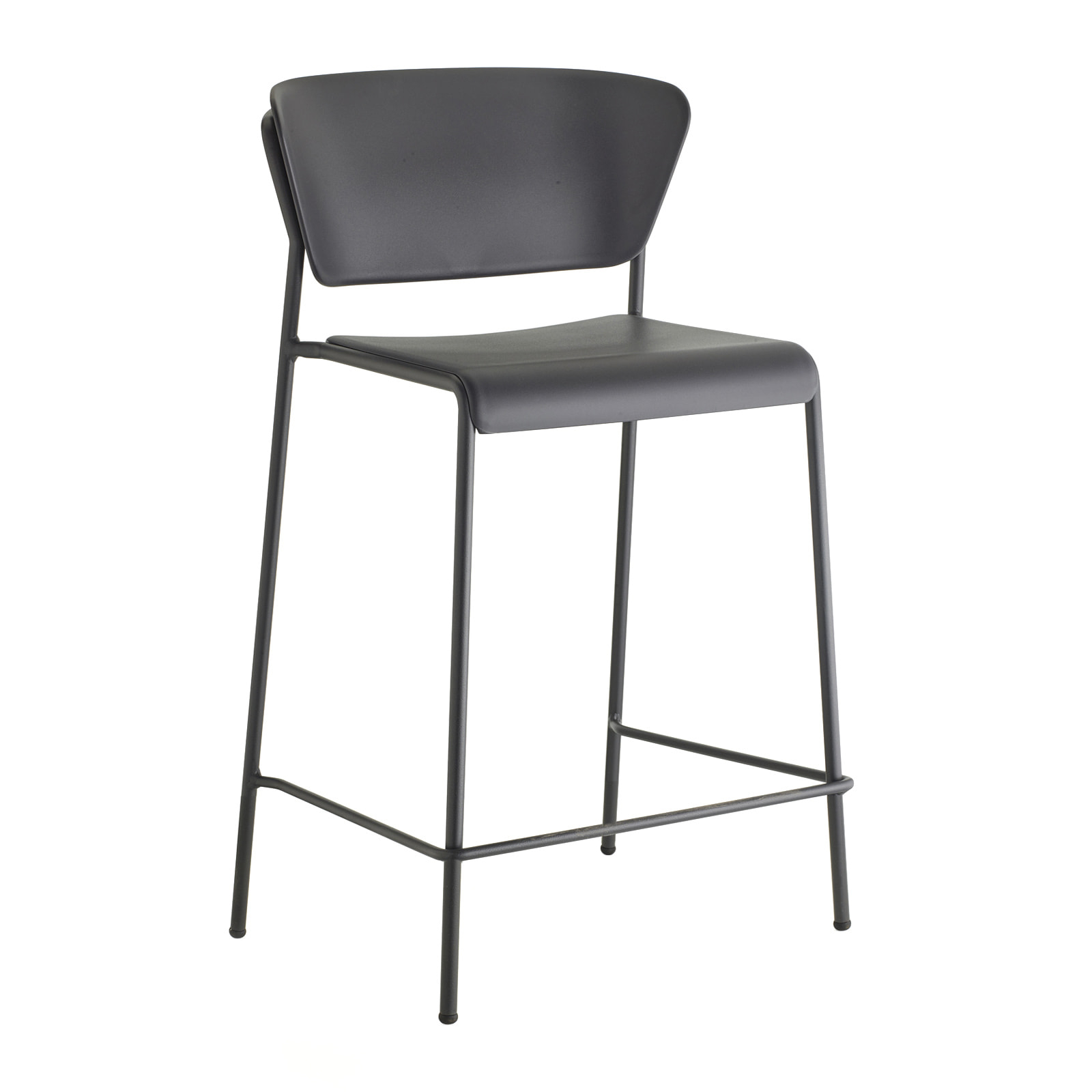 Technopolymer bar stool mini with steel frame H-2868 Lisa