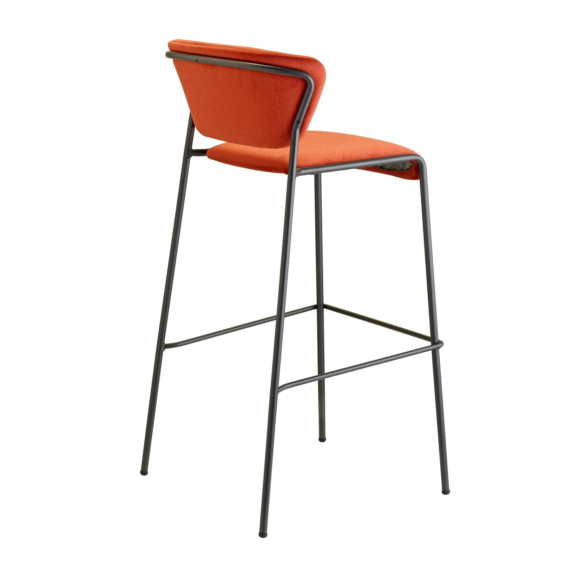 Stackable bar stool in fabric with steel frame H-2855 Lisa